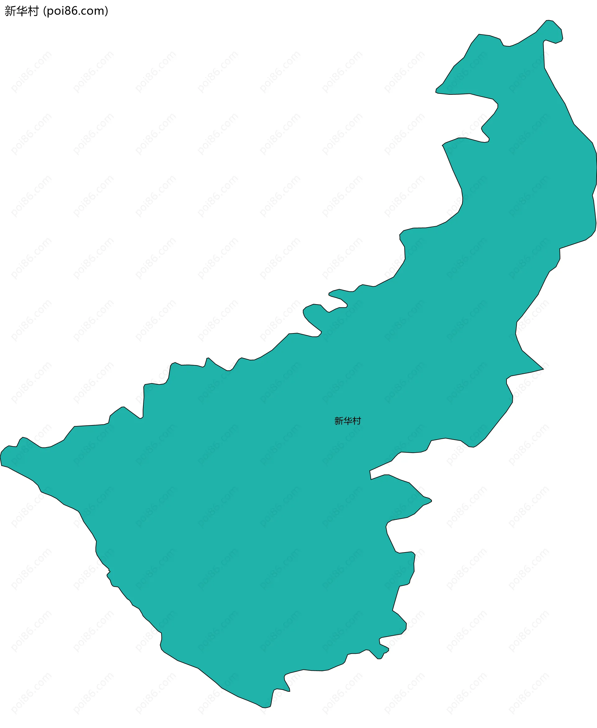 新华村边界地图