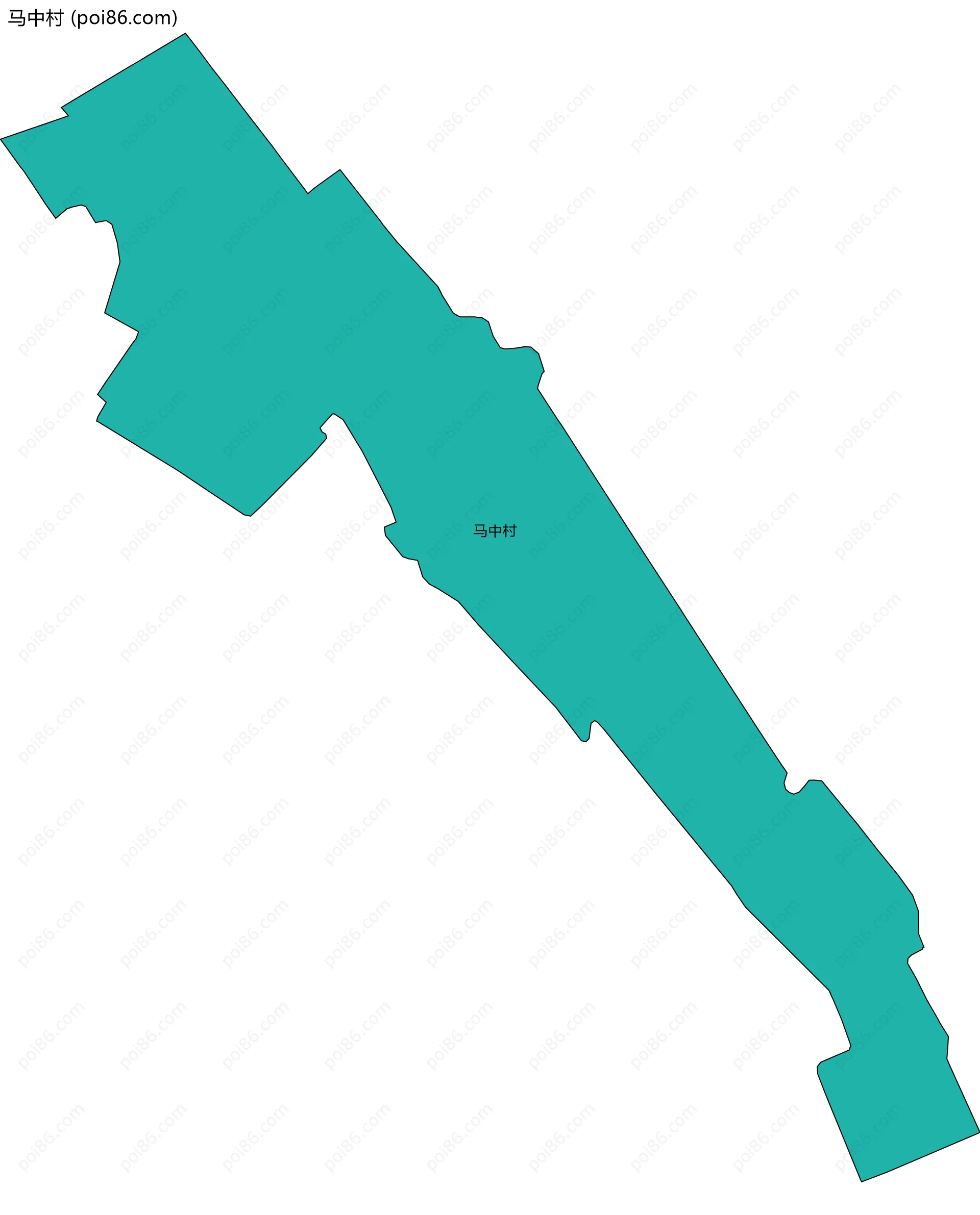 马中村边界地图