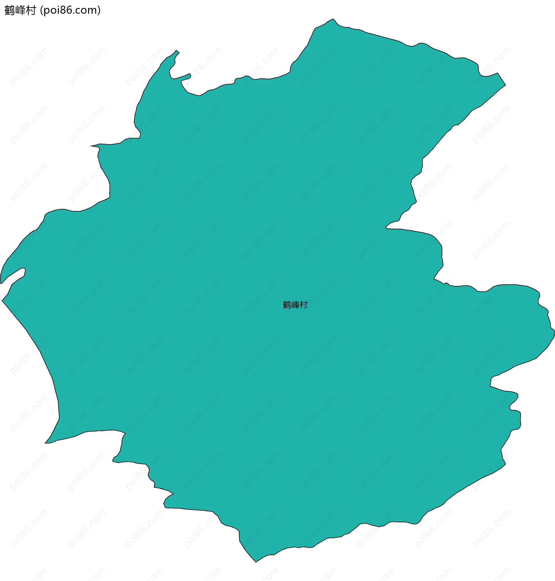 鹤峰村边界地图