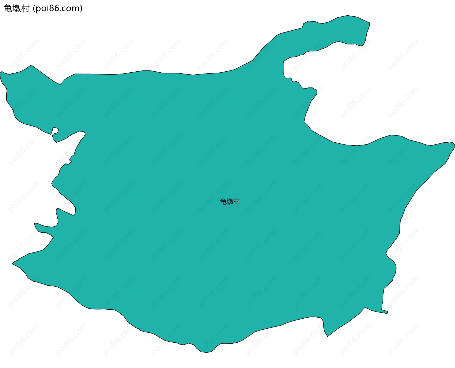 龟墩村边界地图