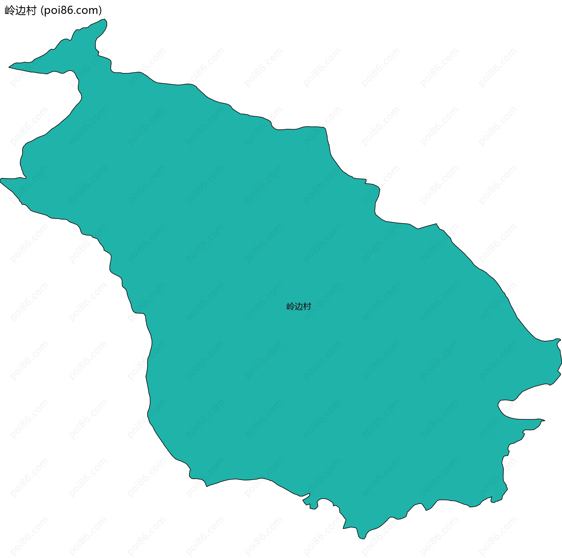 岭边村边界地图