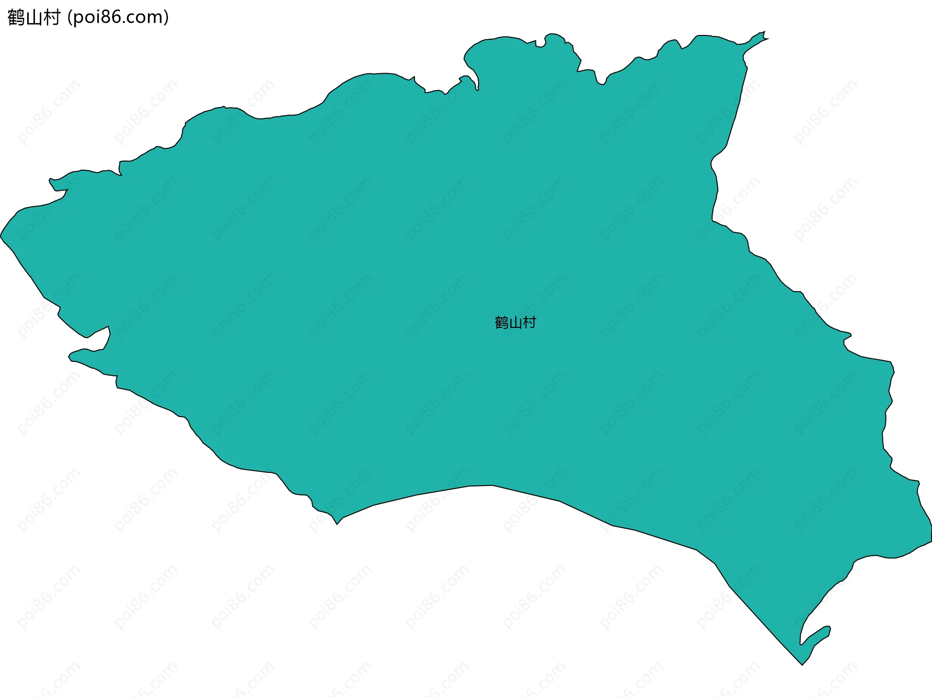鹤山村边界地图