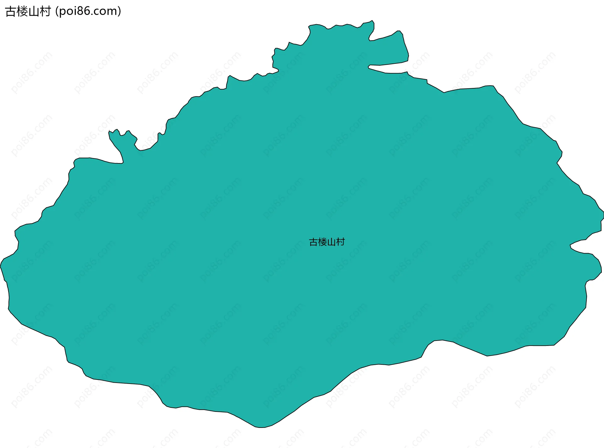 古楼山村边界地图