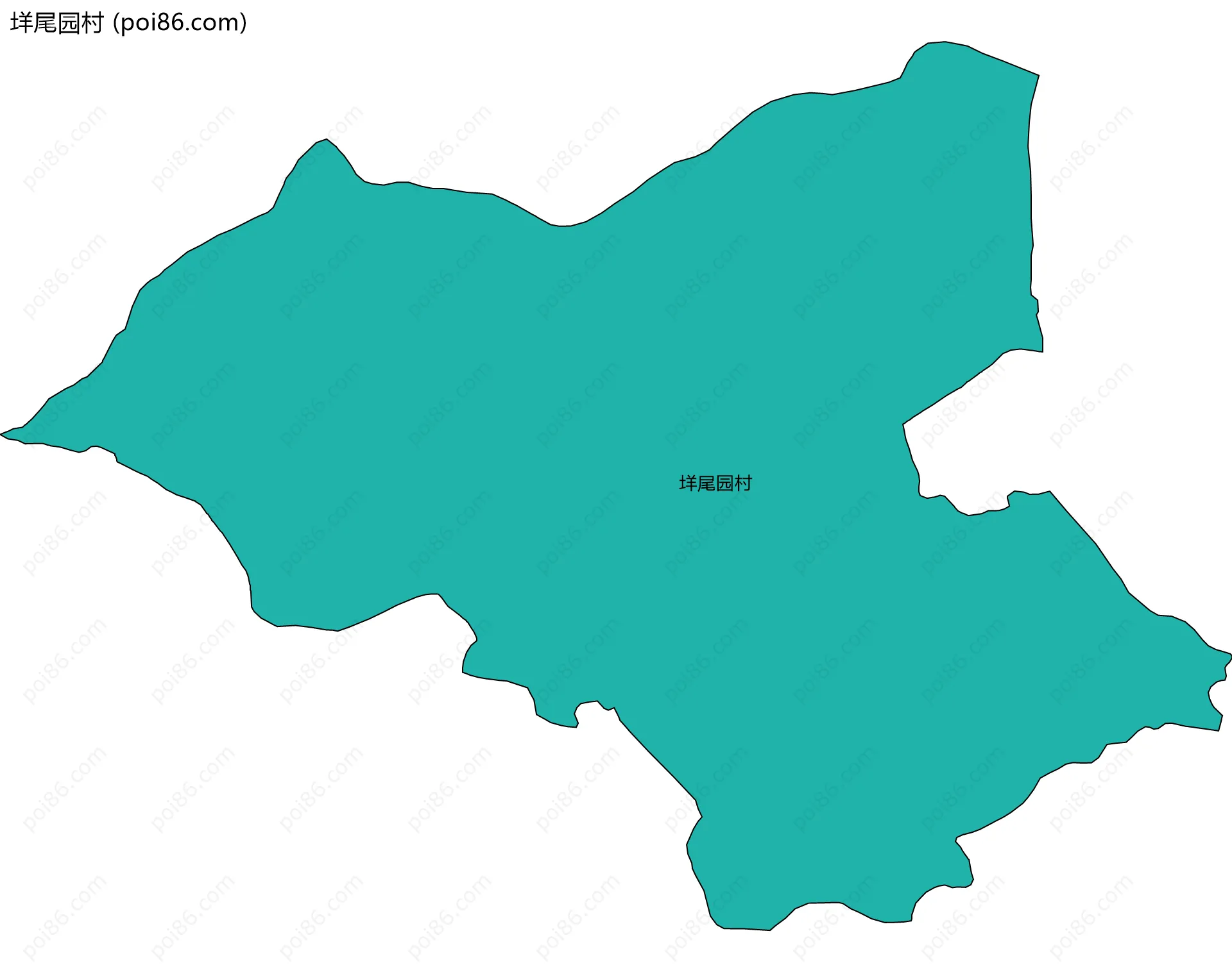 垟尾园村边界地图