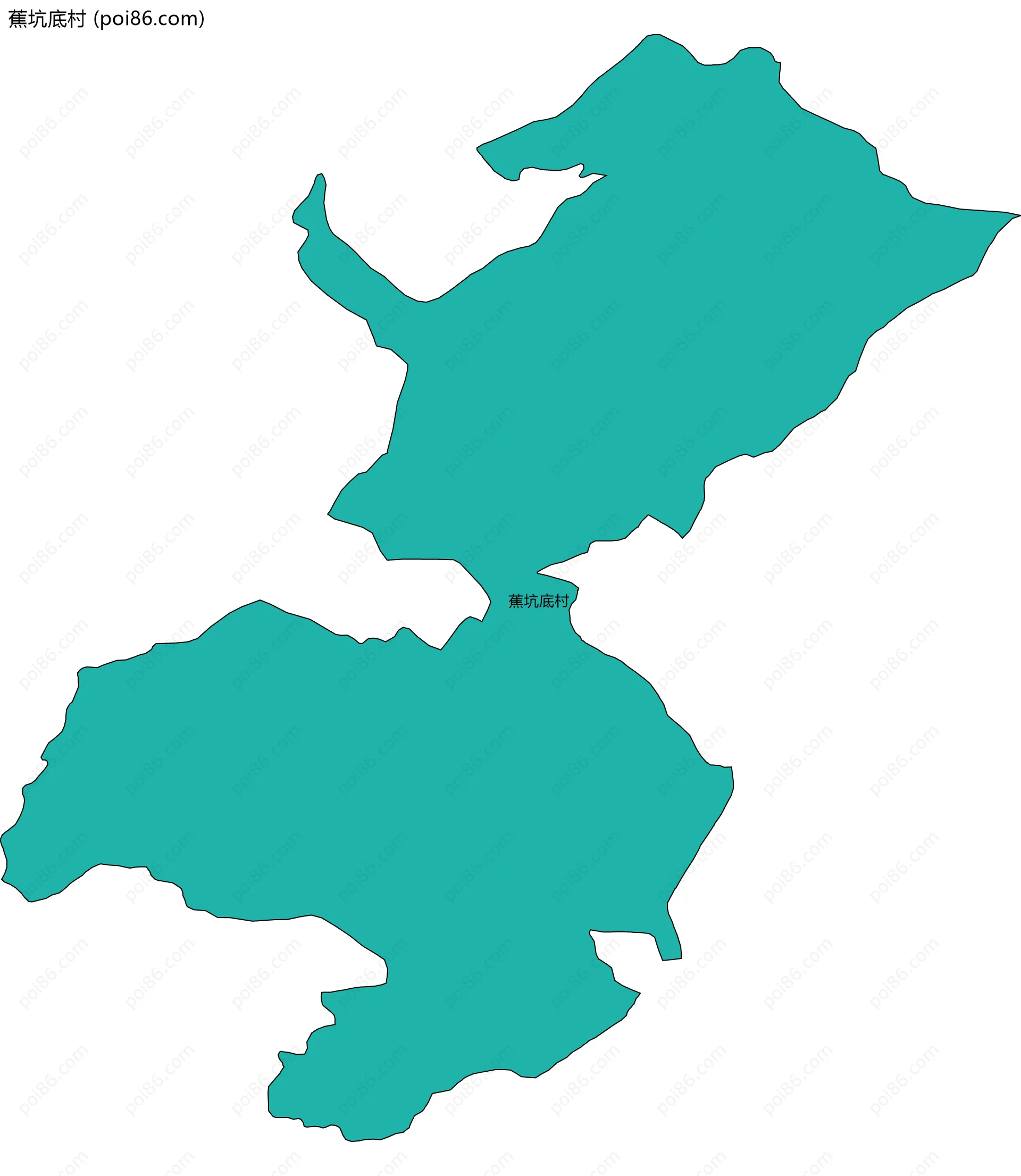 蕉坑底村边界地图