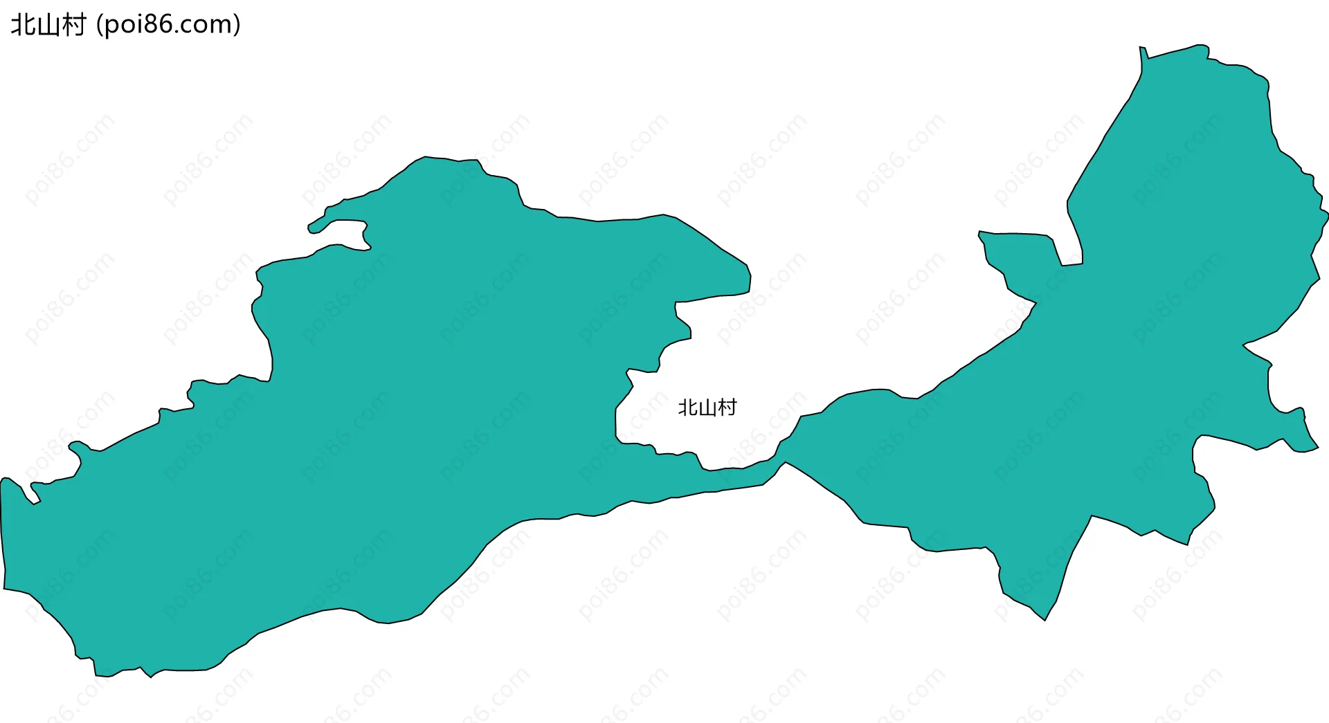 北山村边界地图