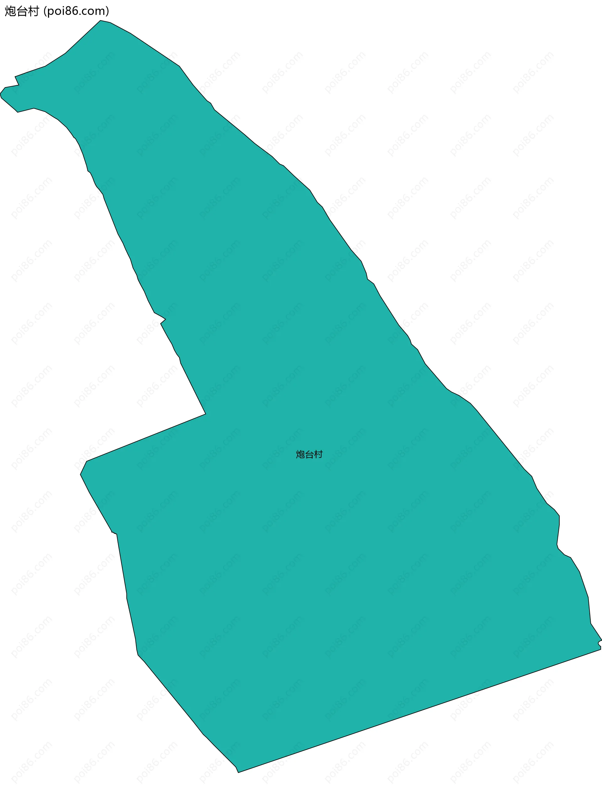 炮台村边界地图