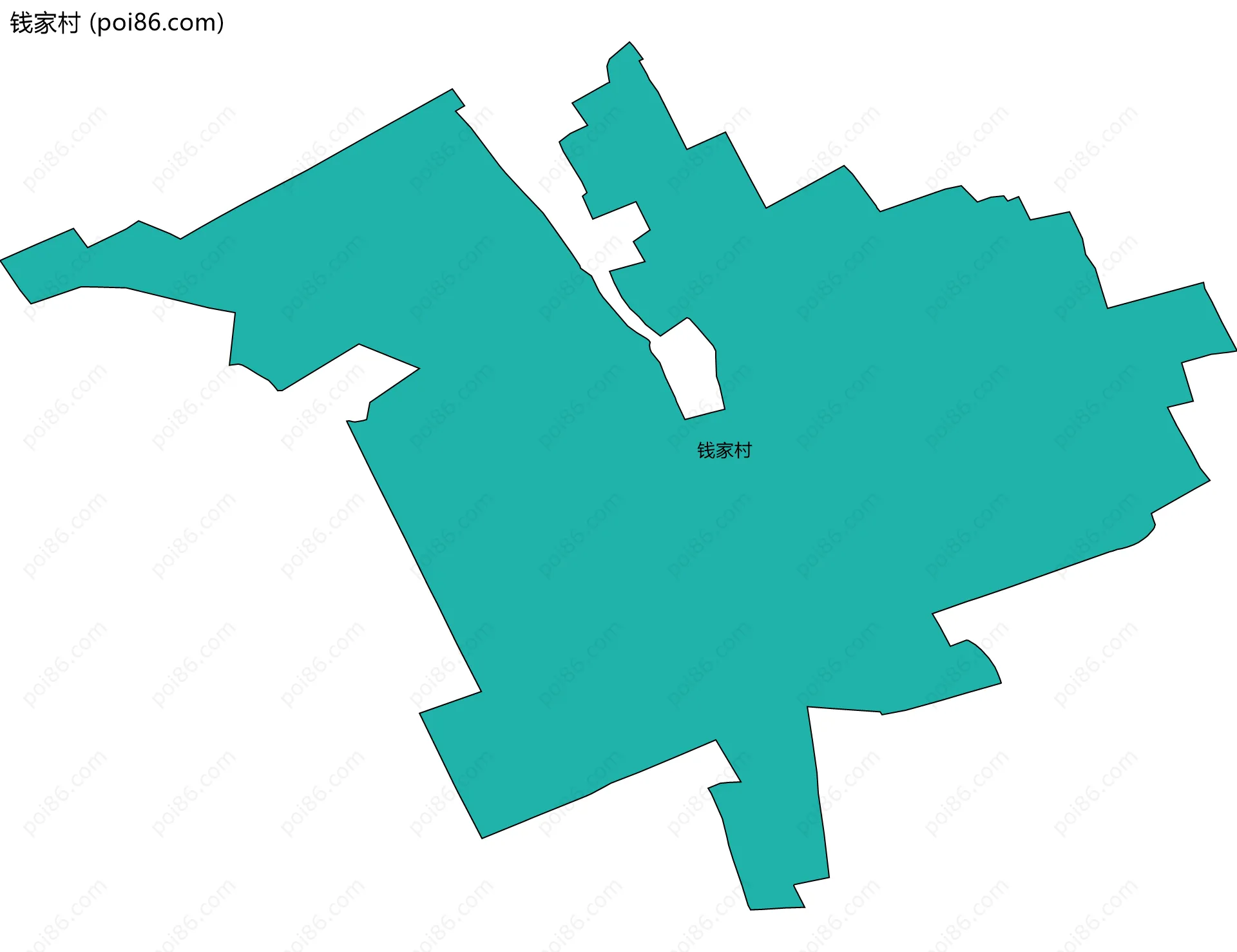 钱家村边界地图