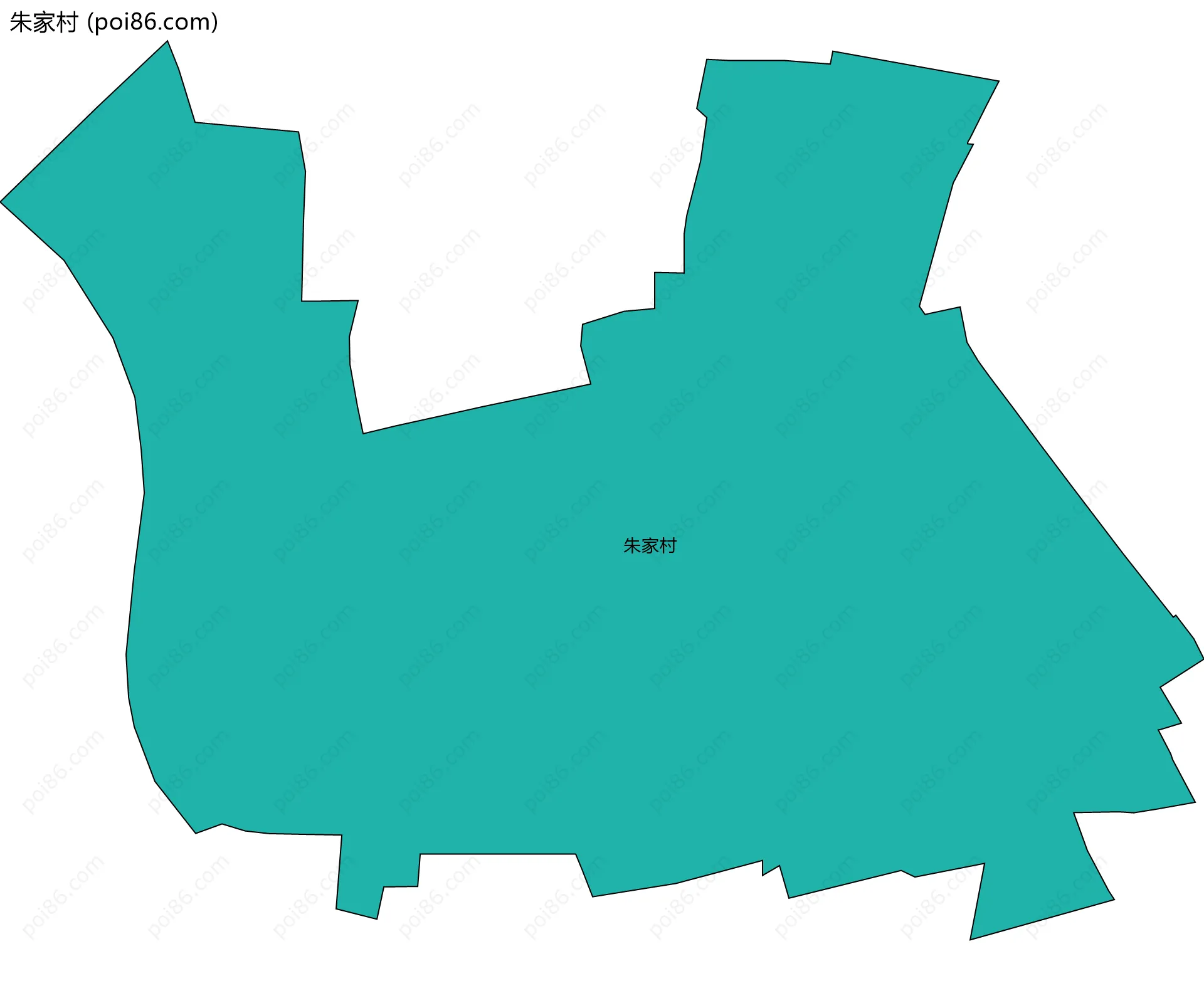 朱家村边界地图