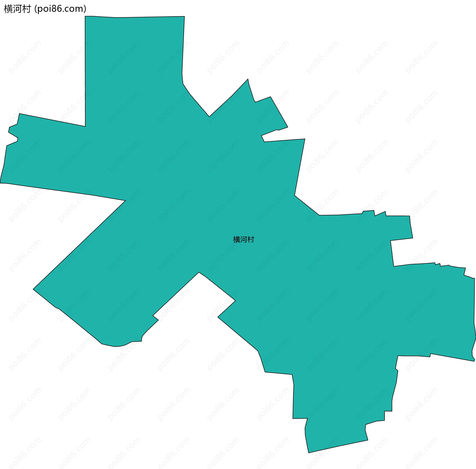 横河村边界地图