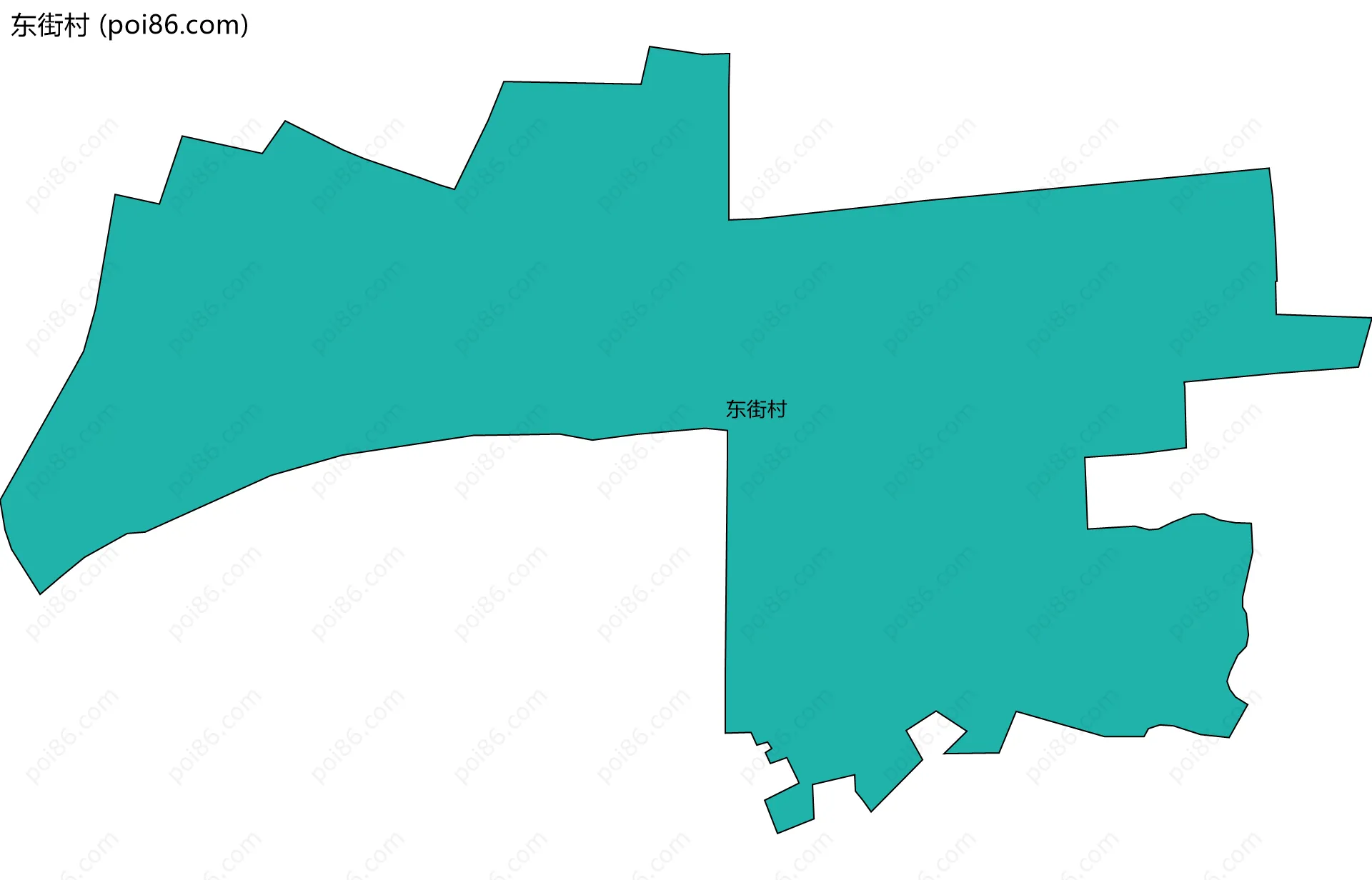 东街村边界地图