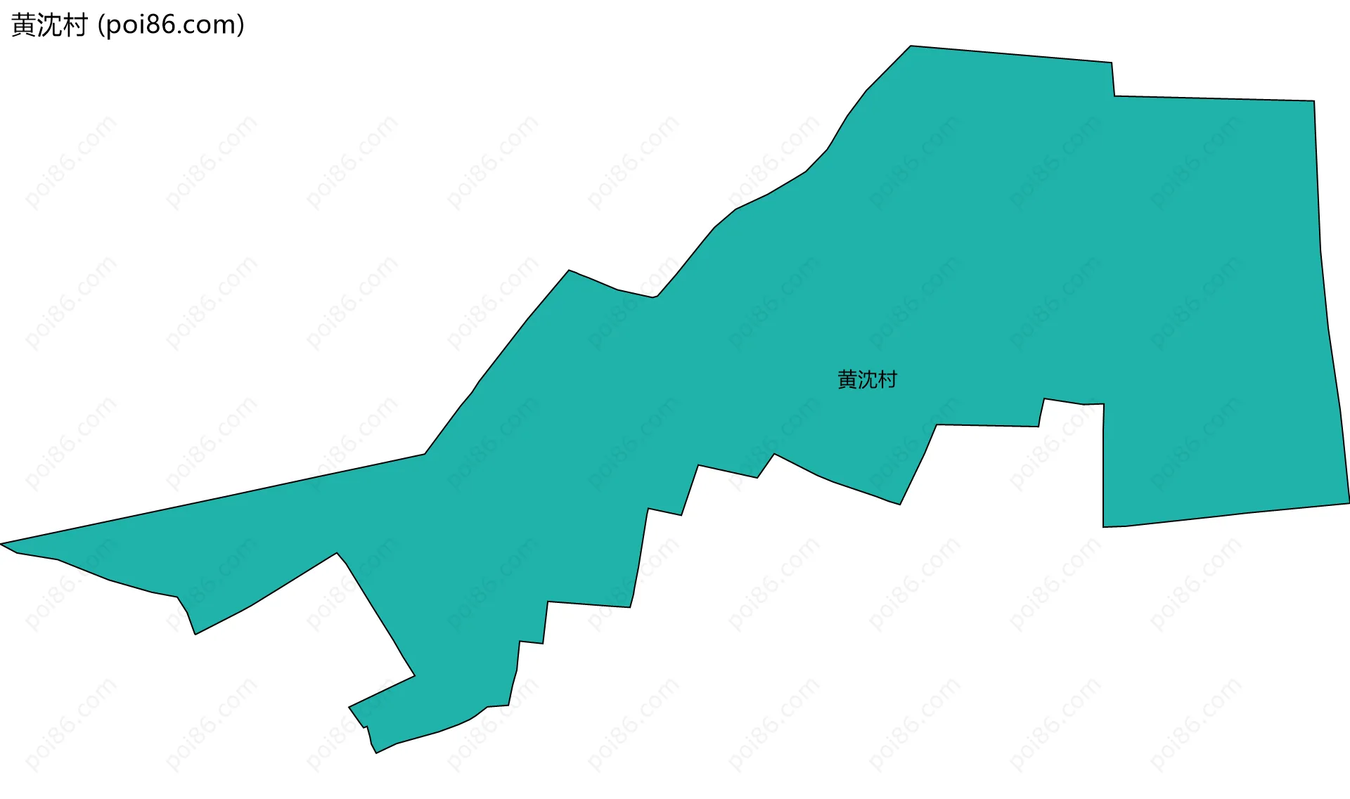 黄沈村边界地图