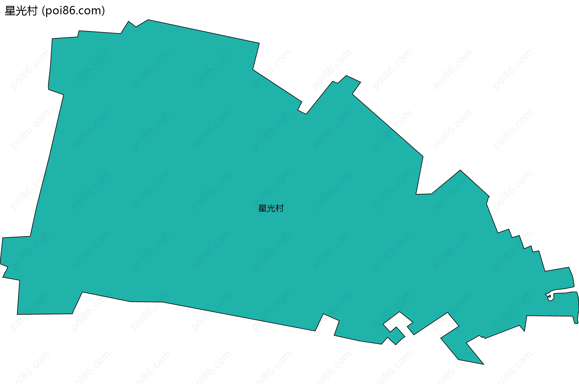 星光村边界地图