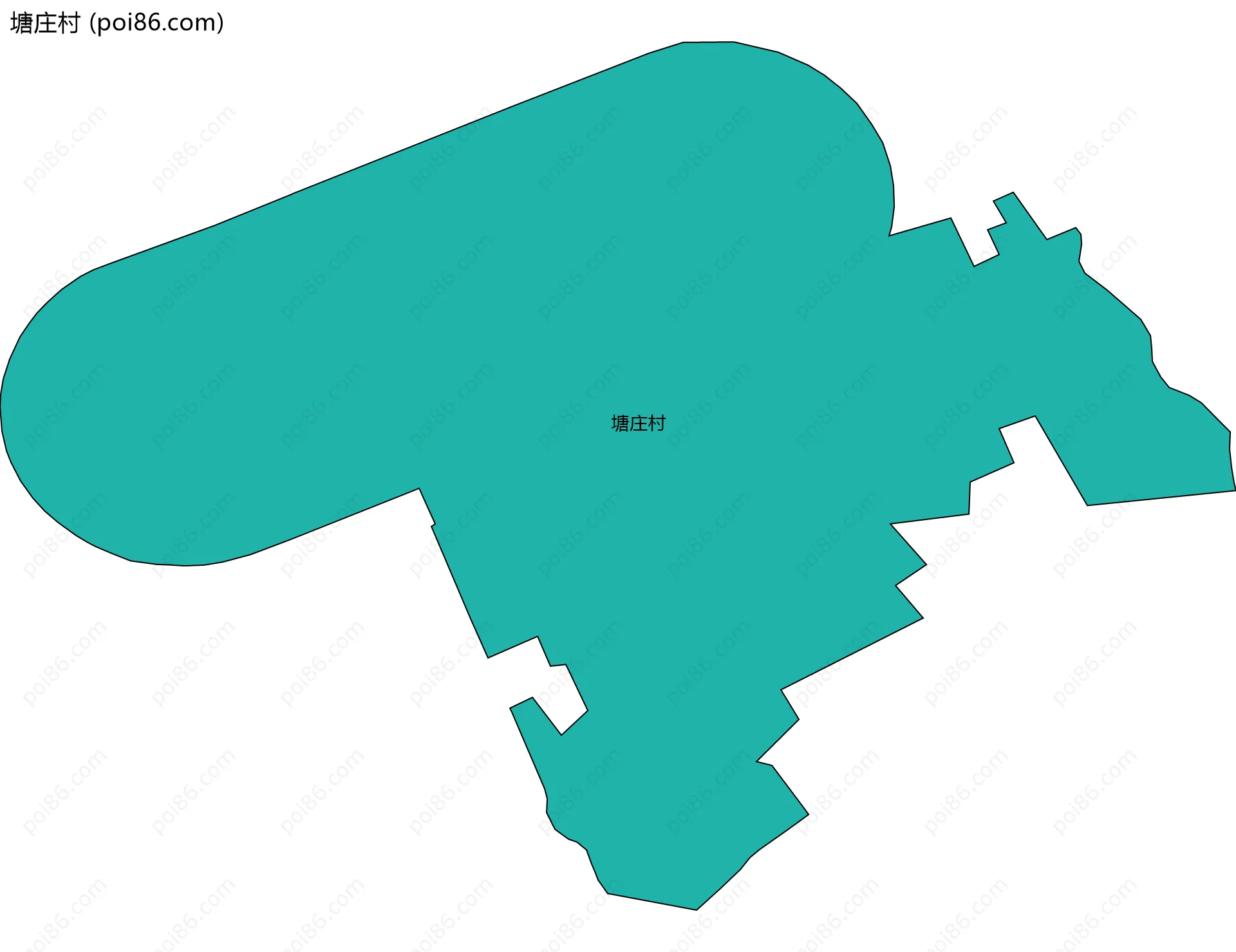 塘庄村边界地图