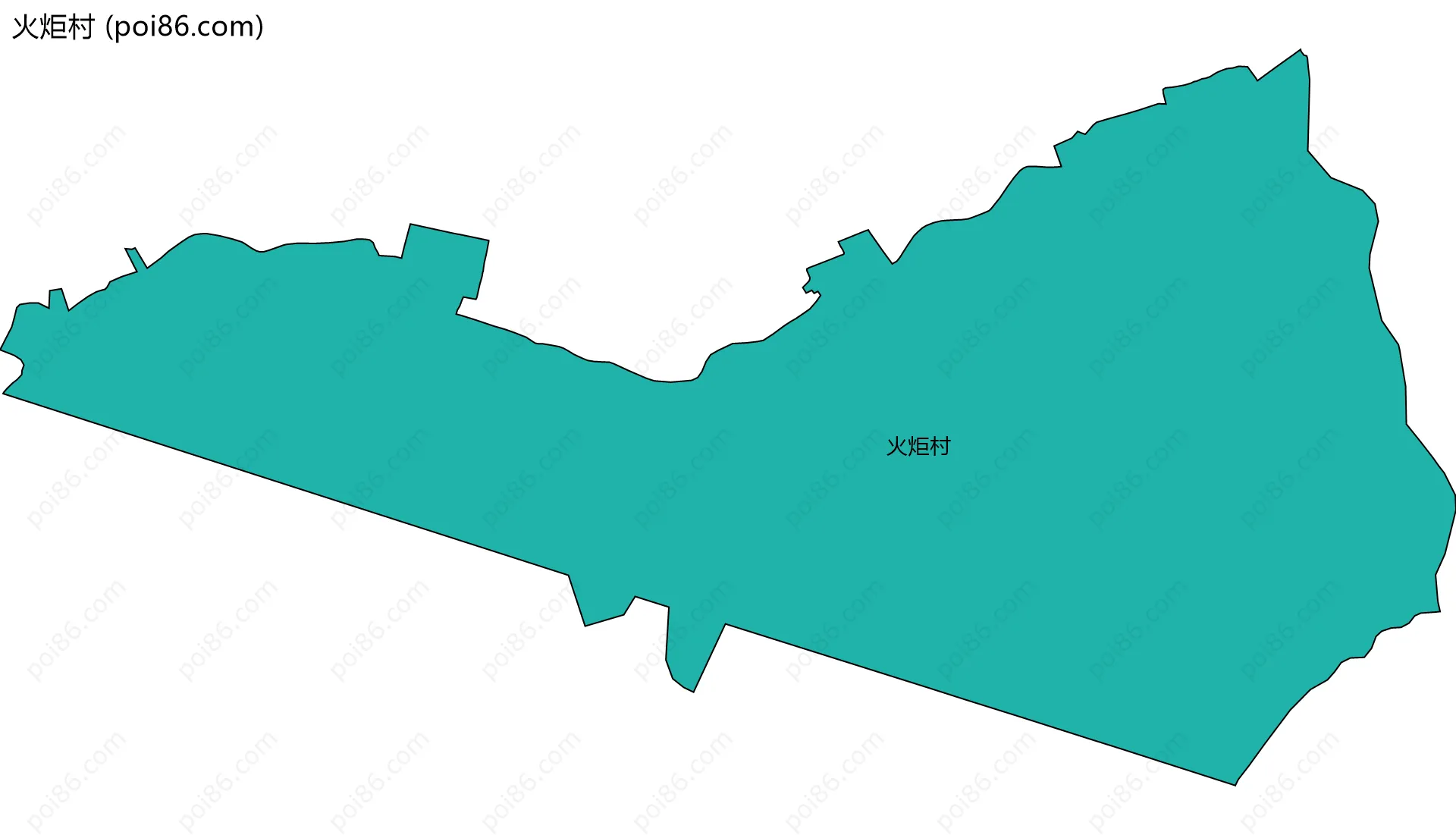 火炬村边界地图