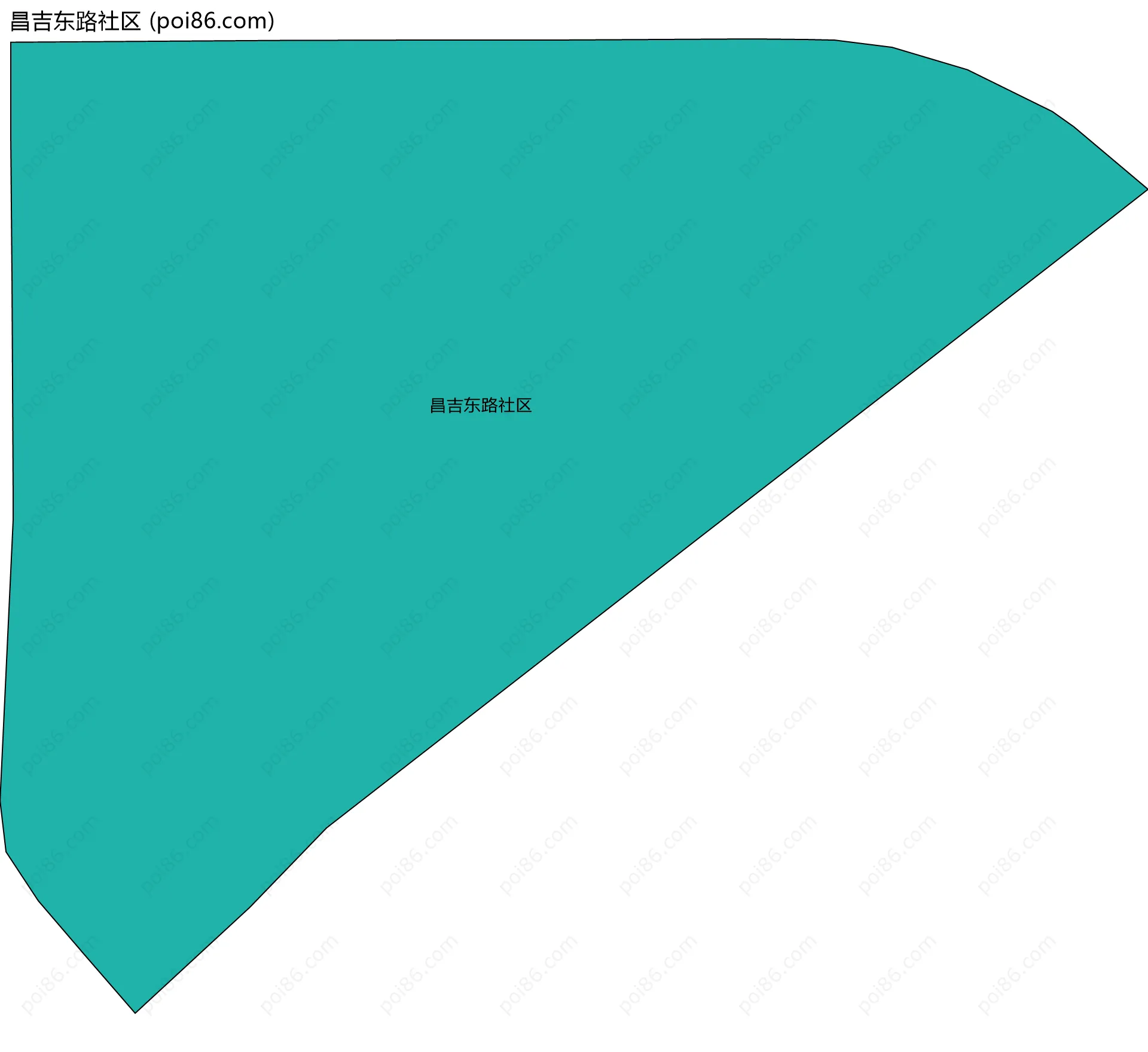 昌吉东路社区边界地图