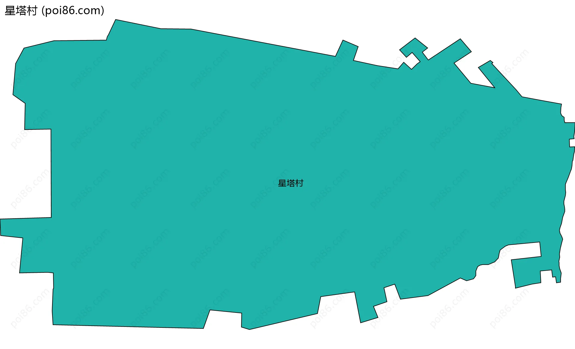 星塔村边界地图