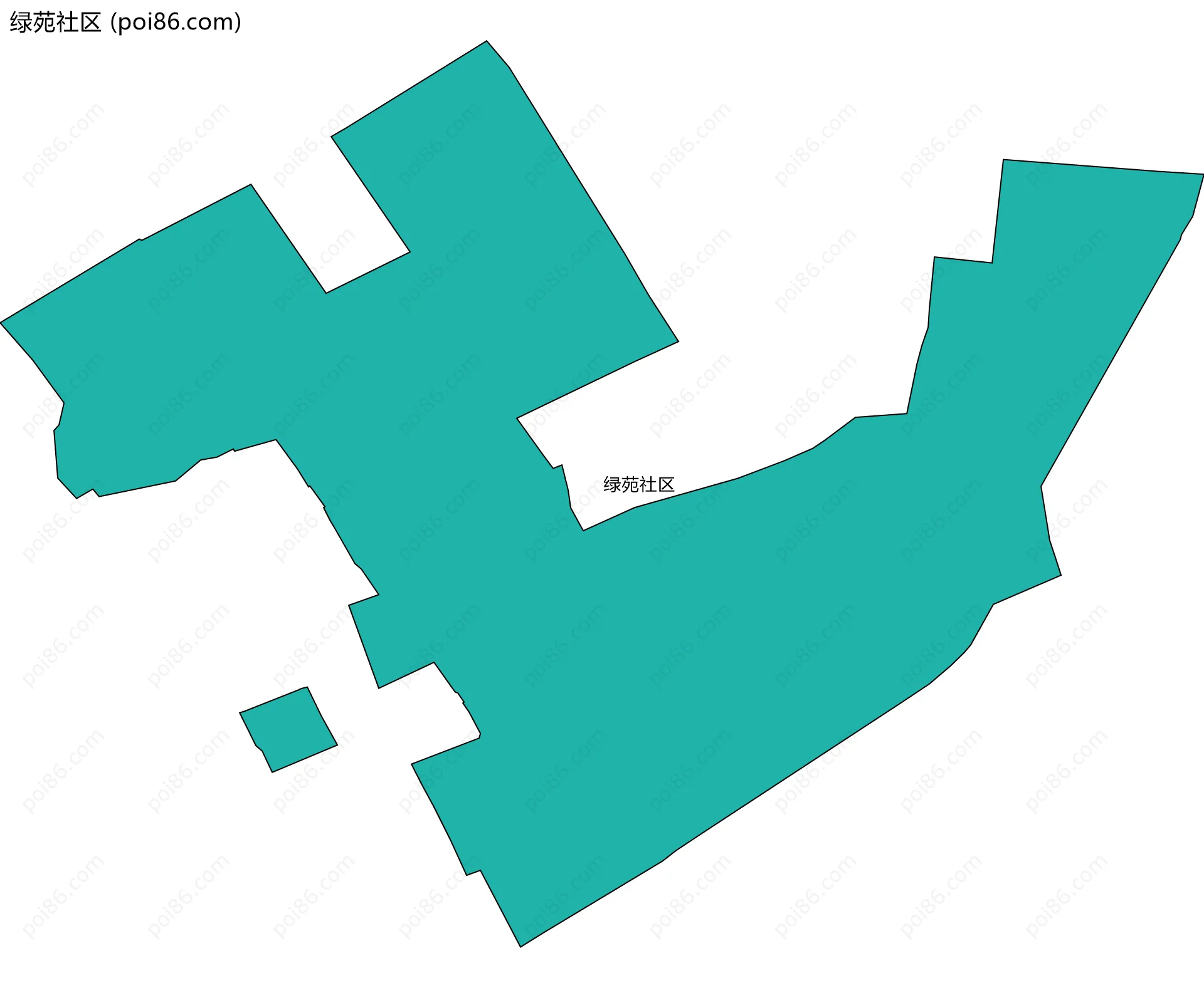 绿苑社区边界地图