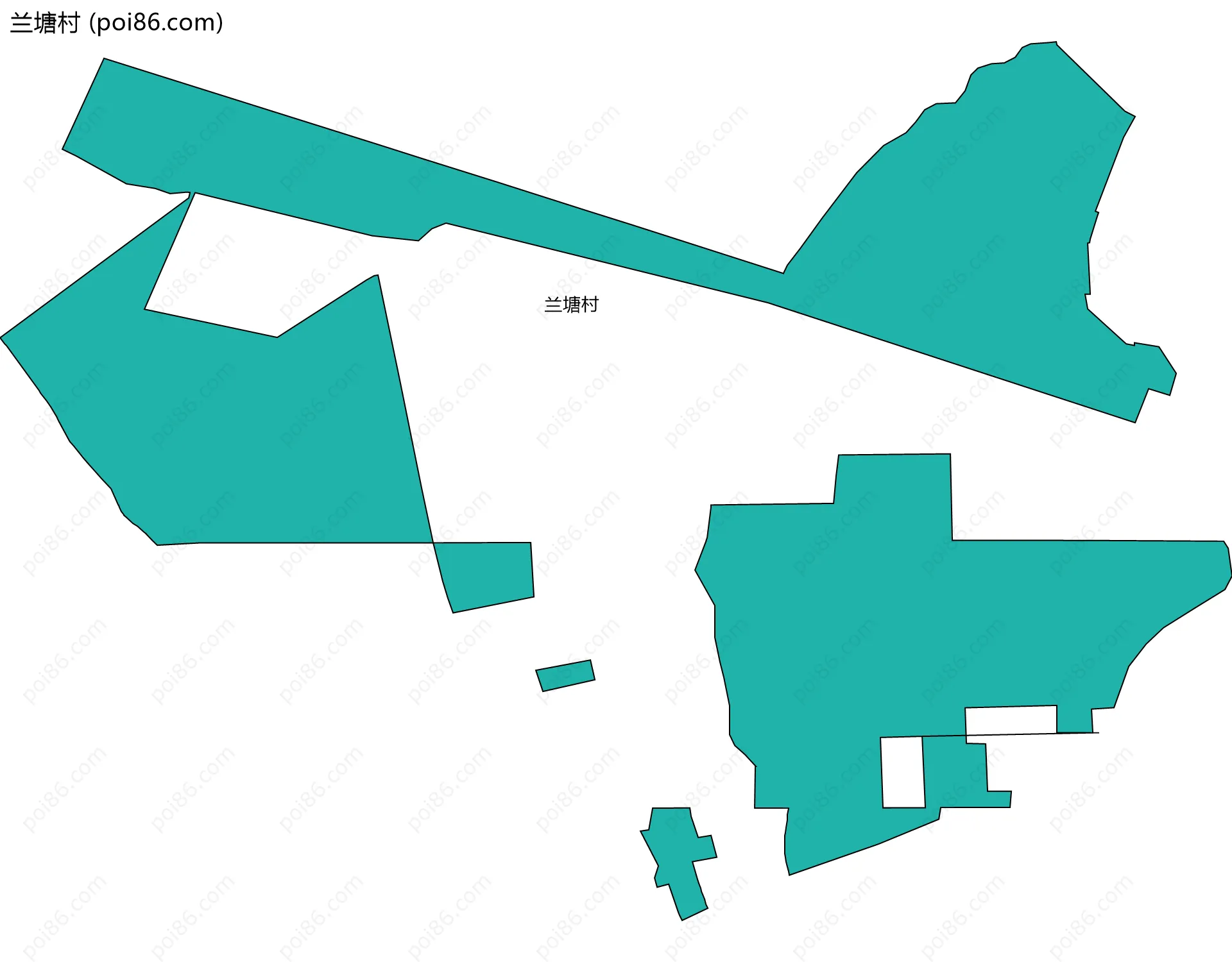 兰塘村边界地图