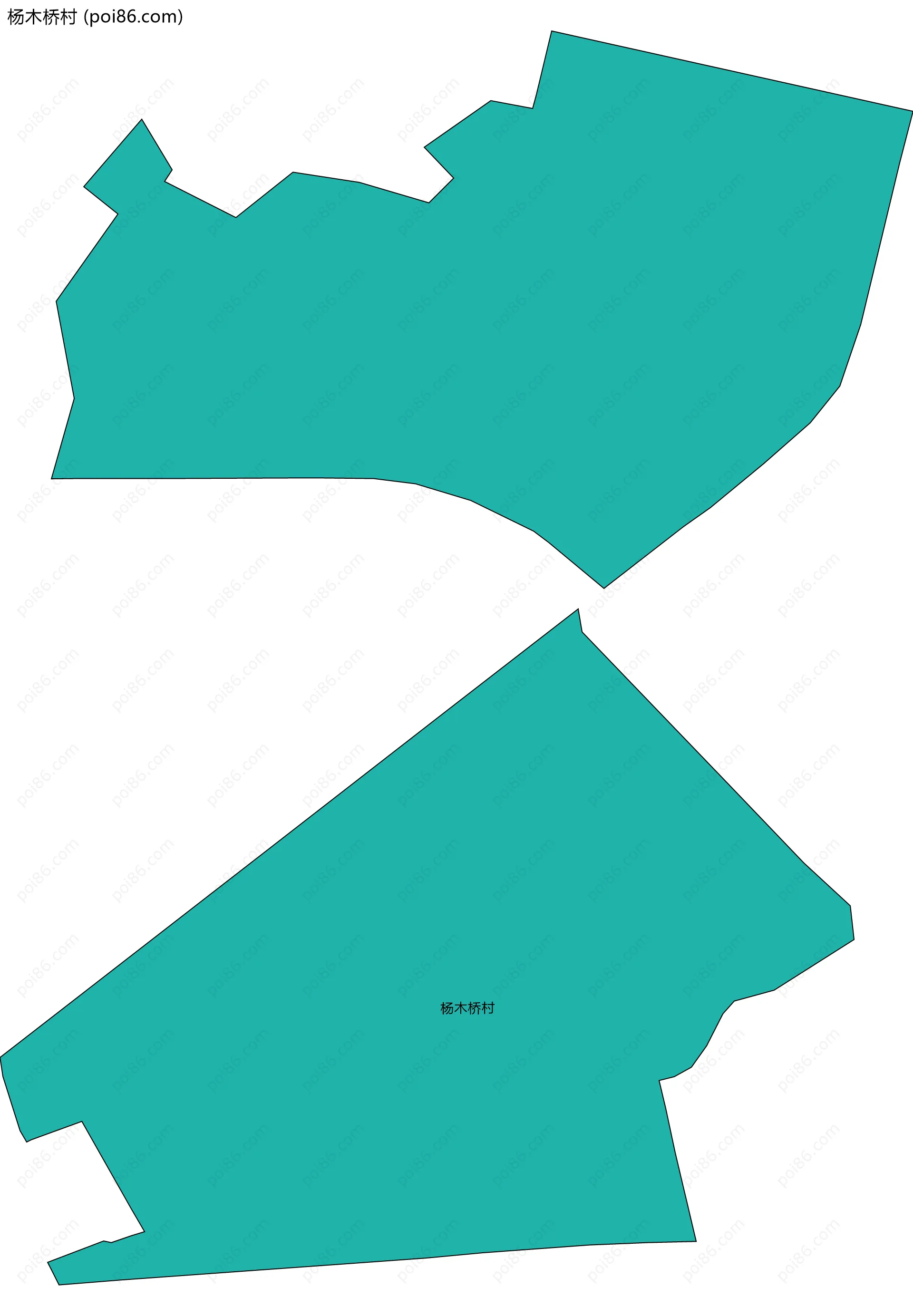 杨木桥村边界地图