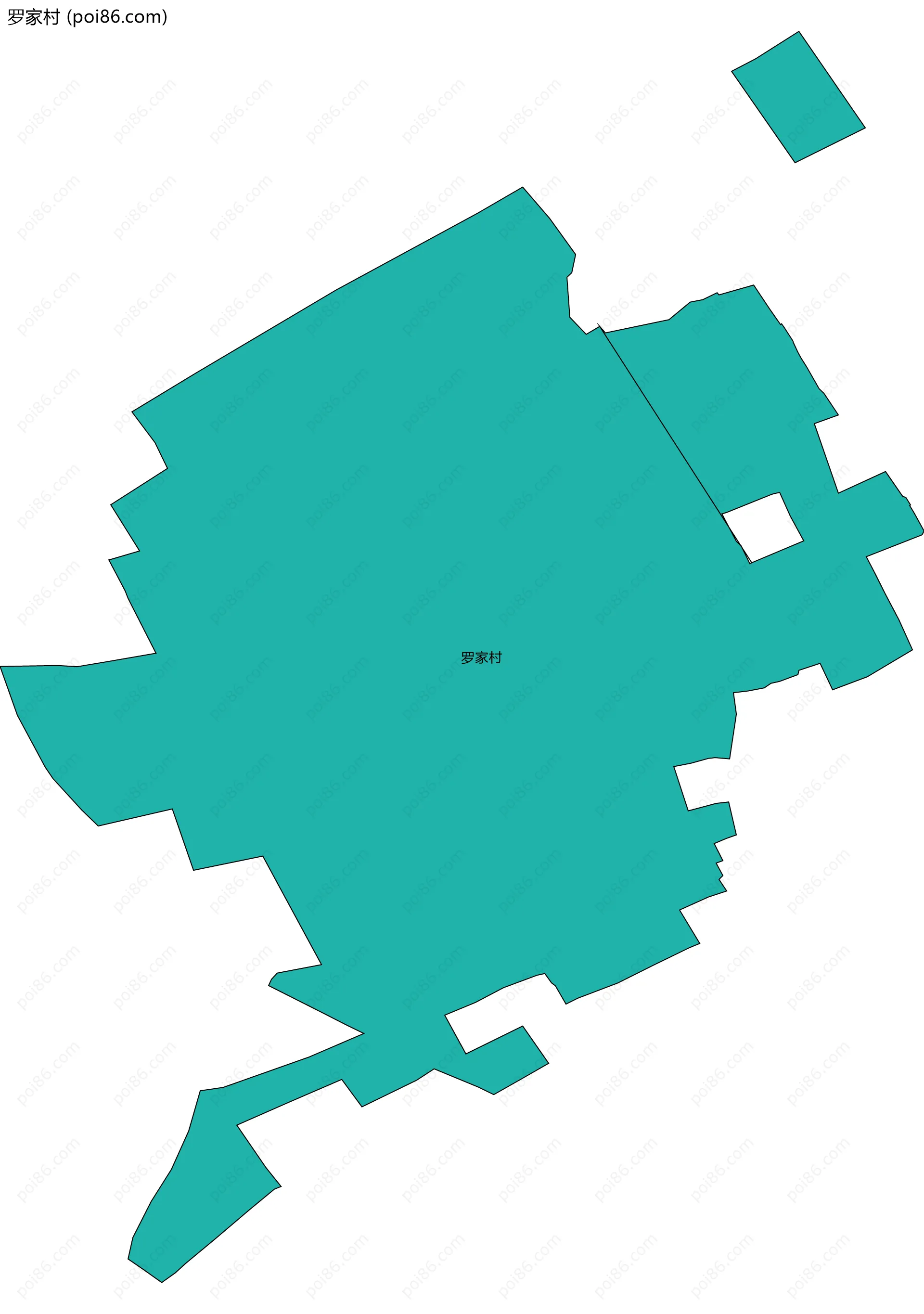 罗家村边界地图