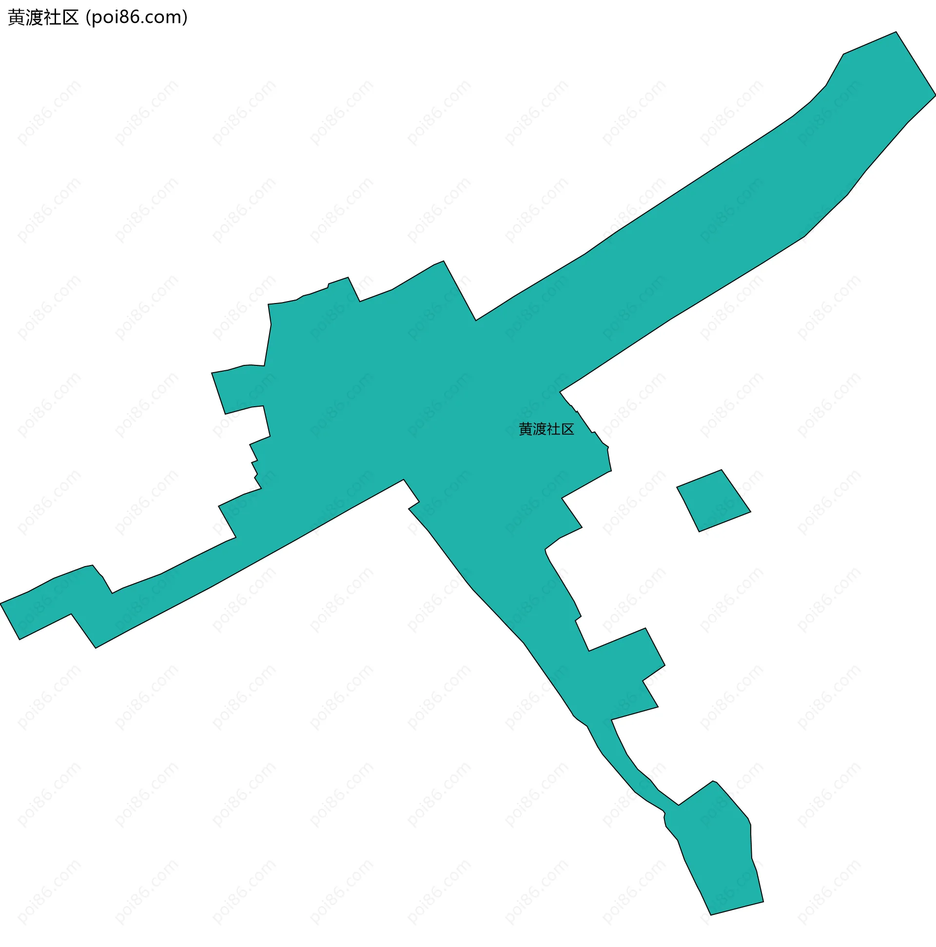 黄渡社区边界地图