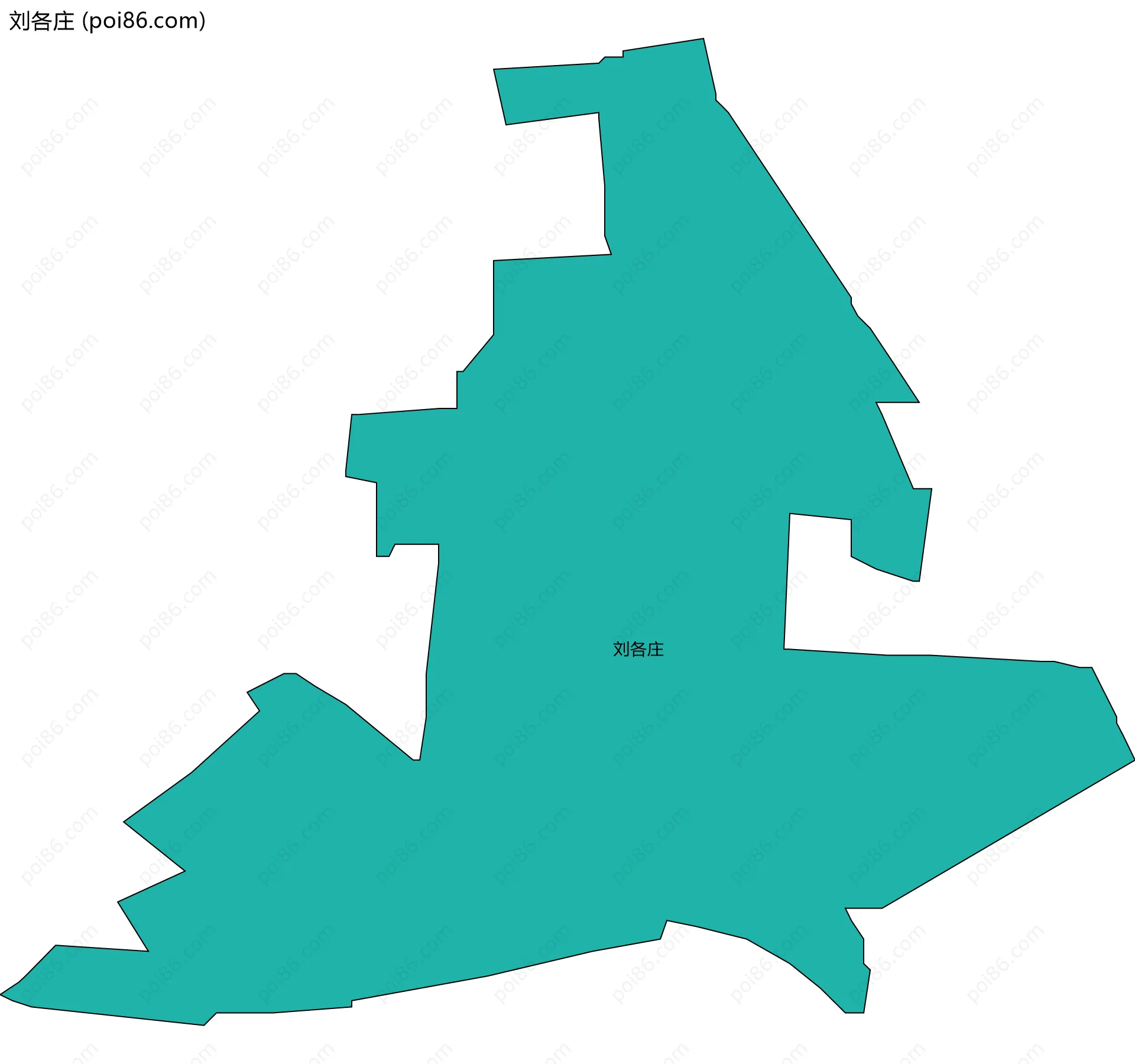 刘各庄边界地图