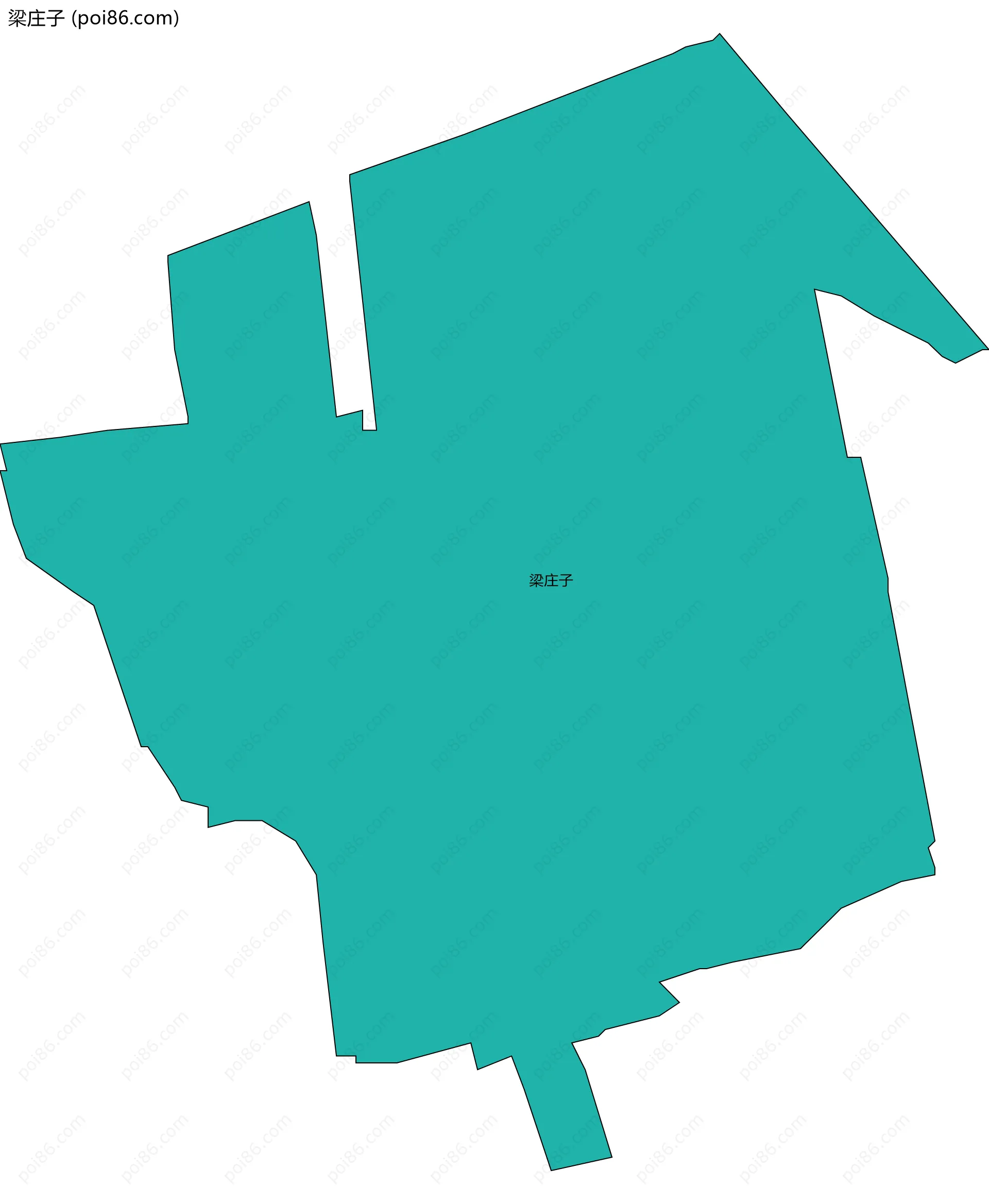 梁庄子边界地图