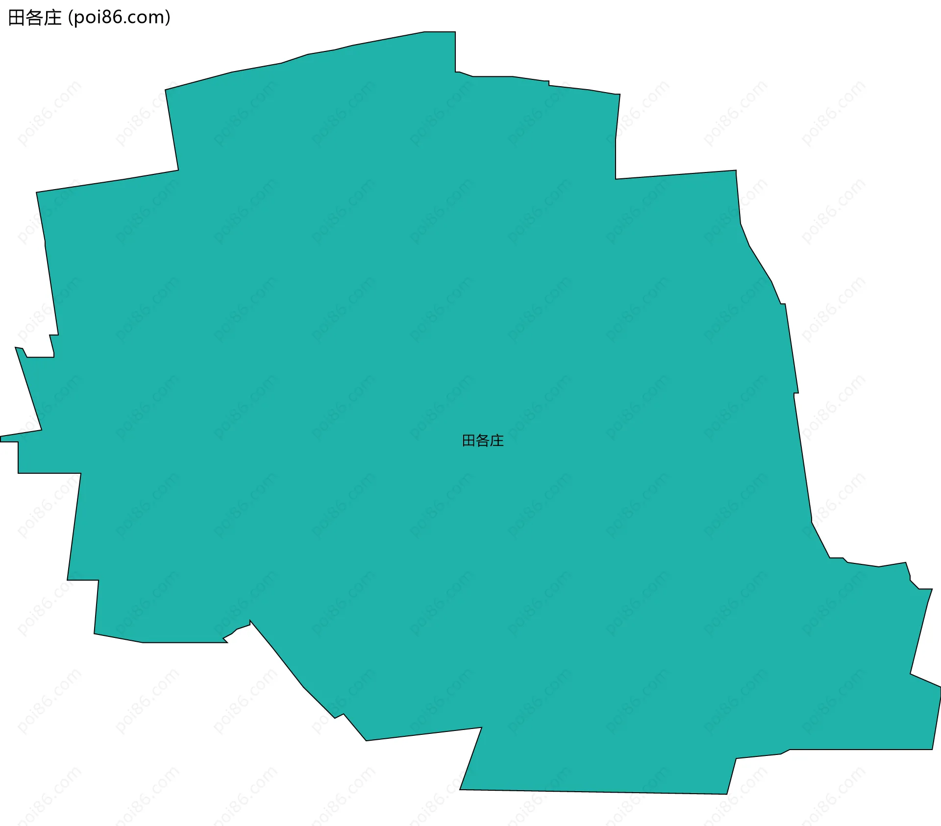田各庄边界地图