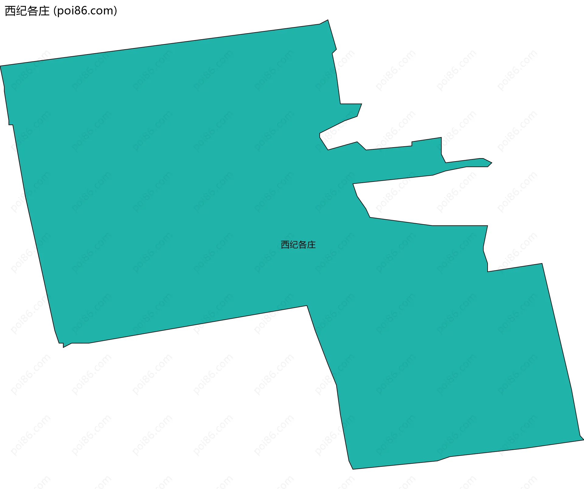 西纪各庄边界地图