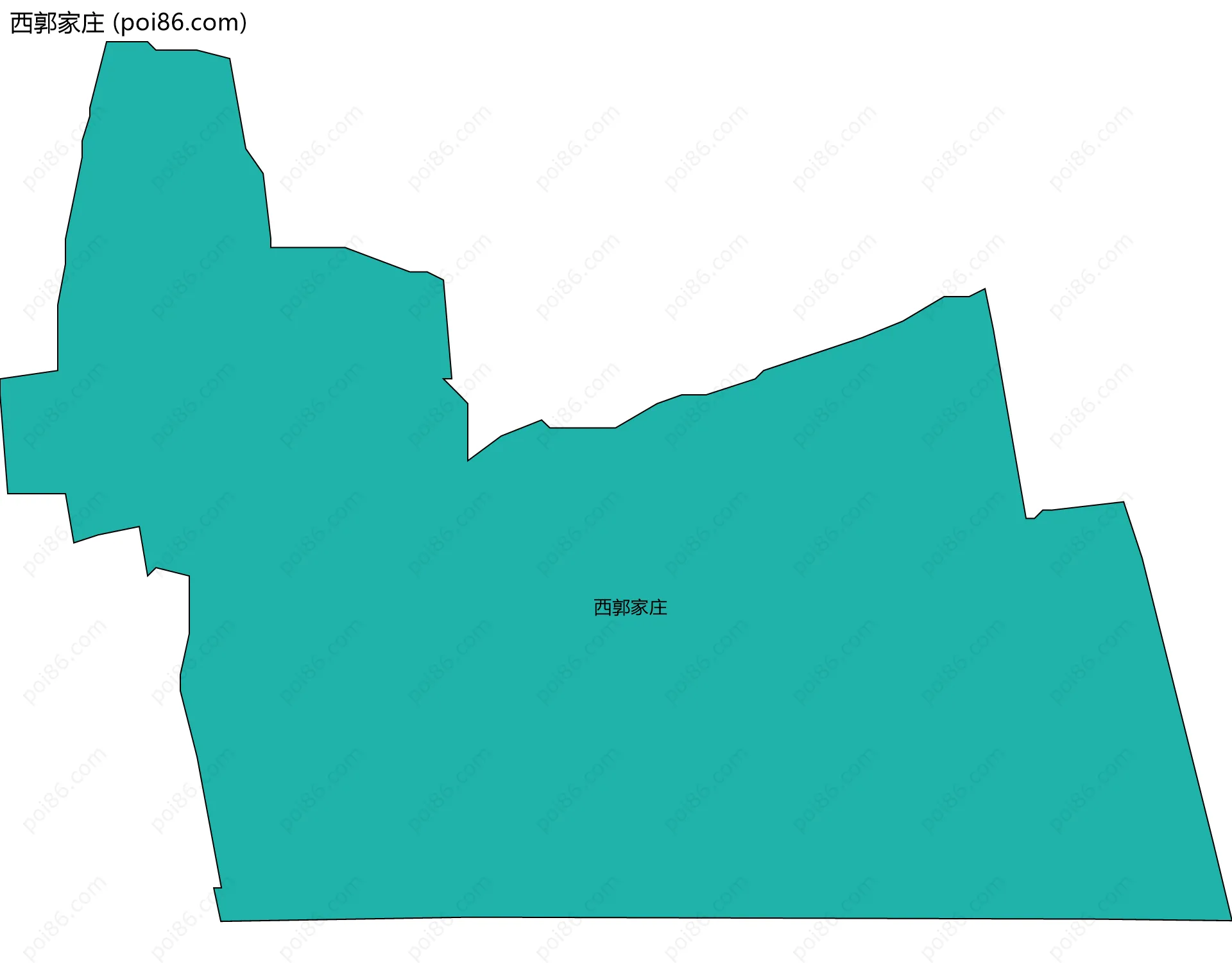西郭家庄边界地图