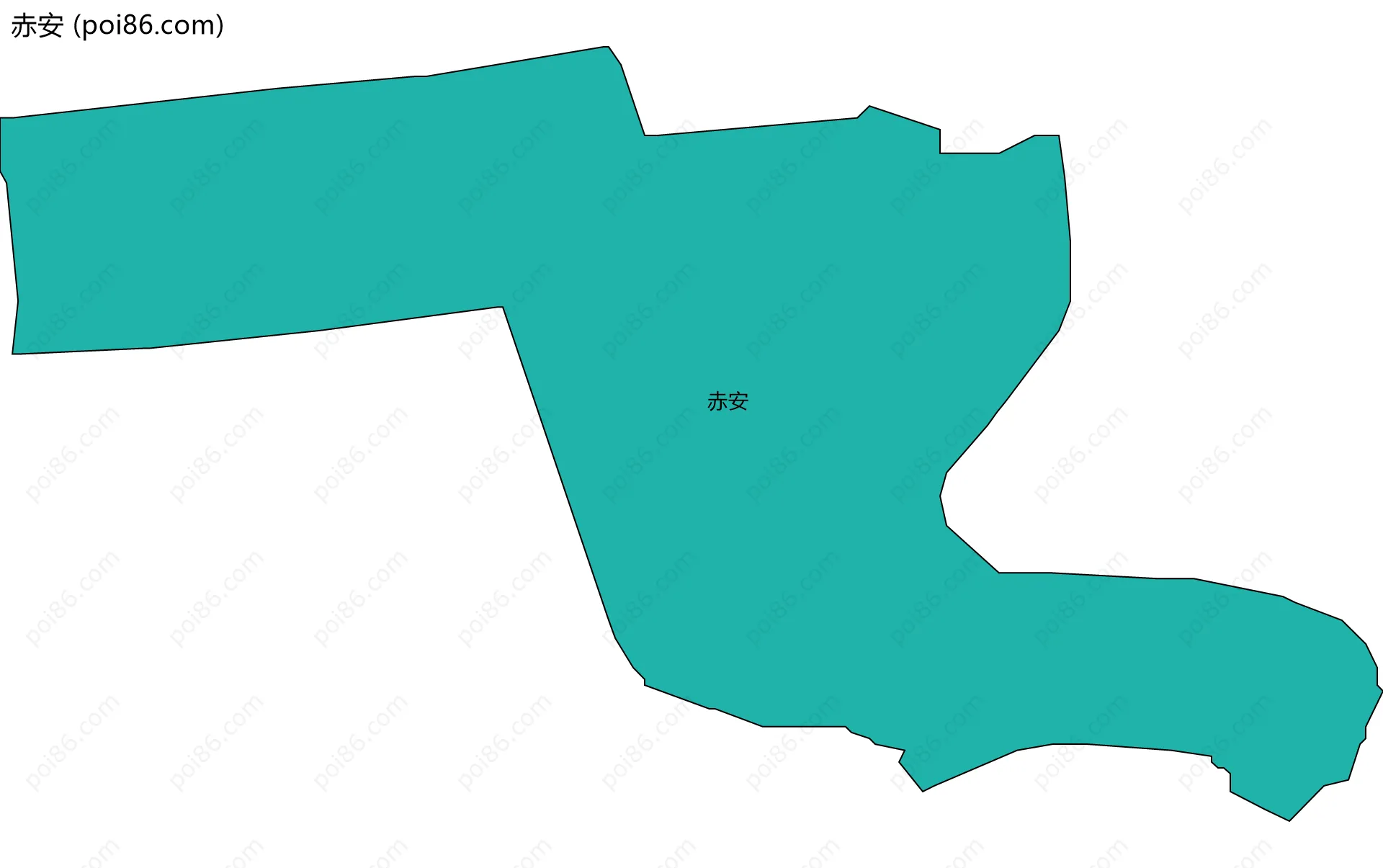 赤安边界地图