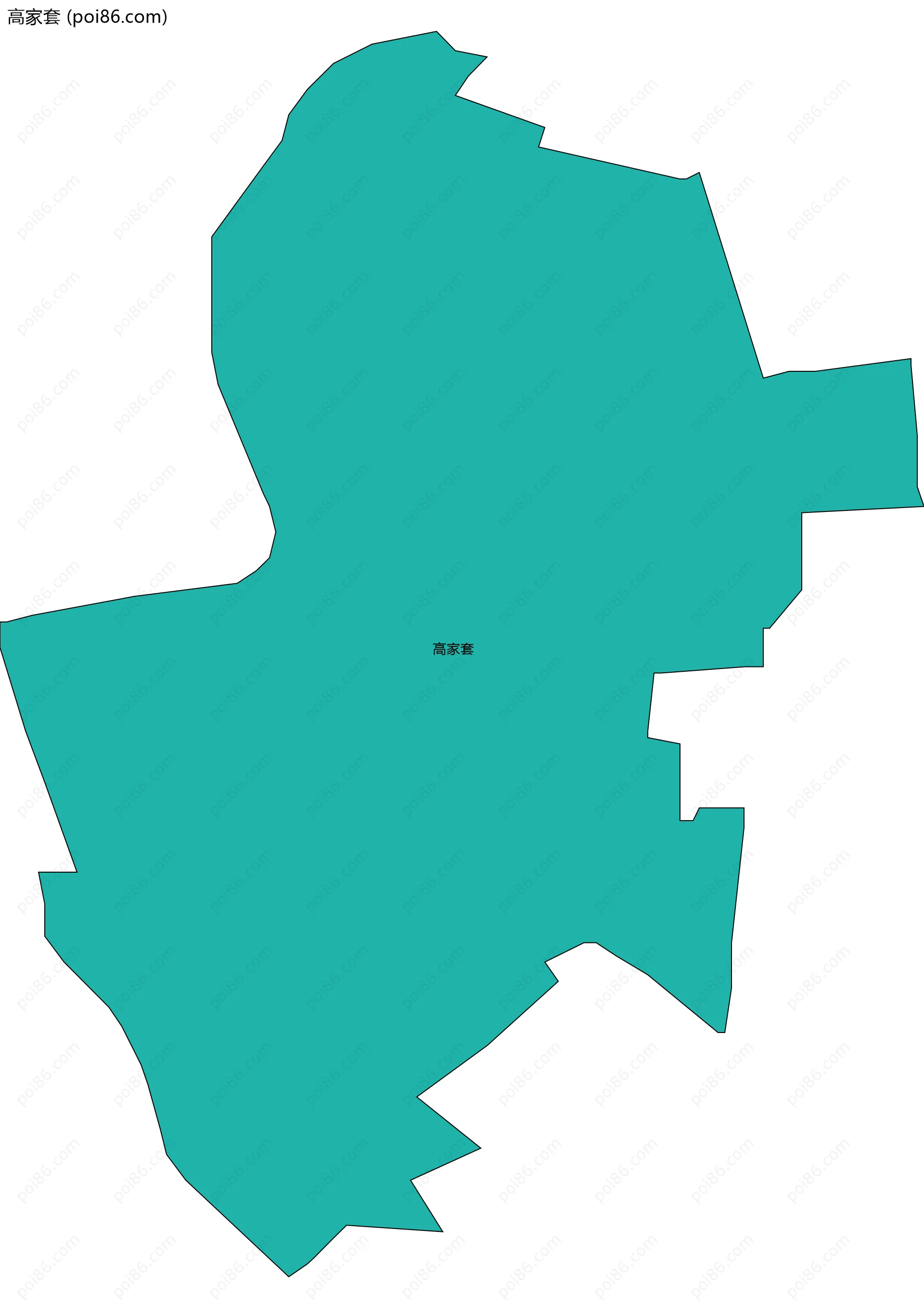 高家套边界地图