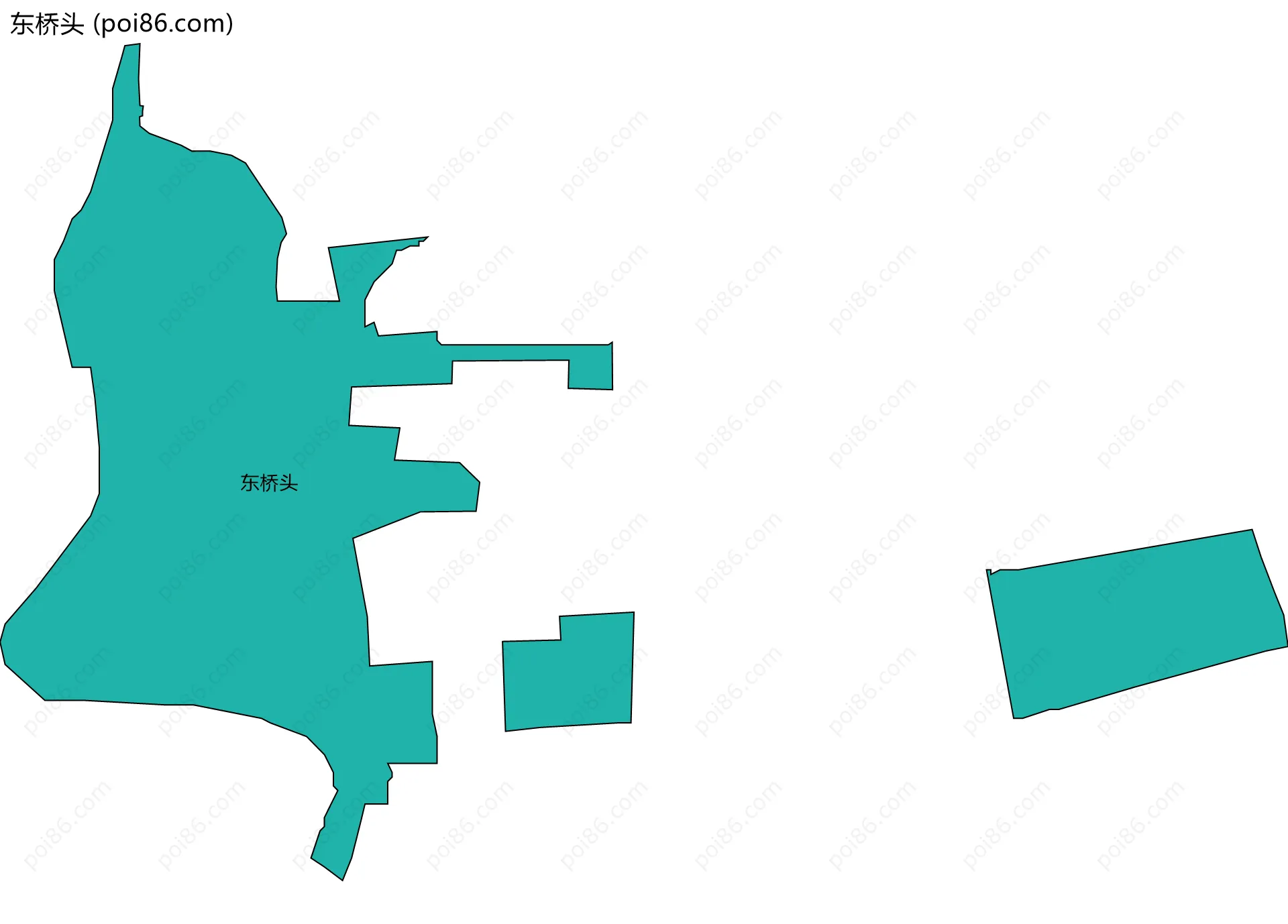东桥头边界地图