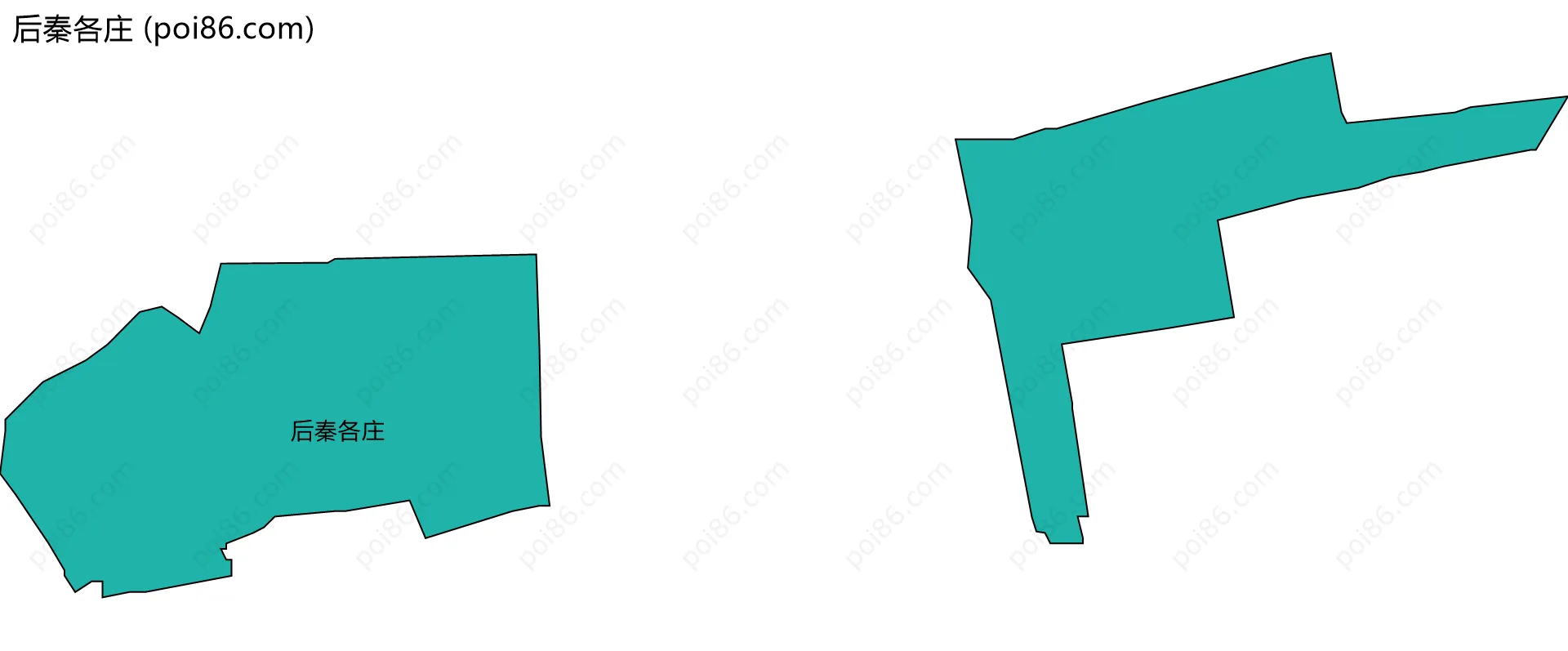 后秦各庄边界地图