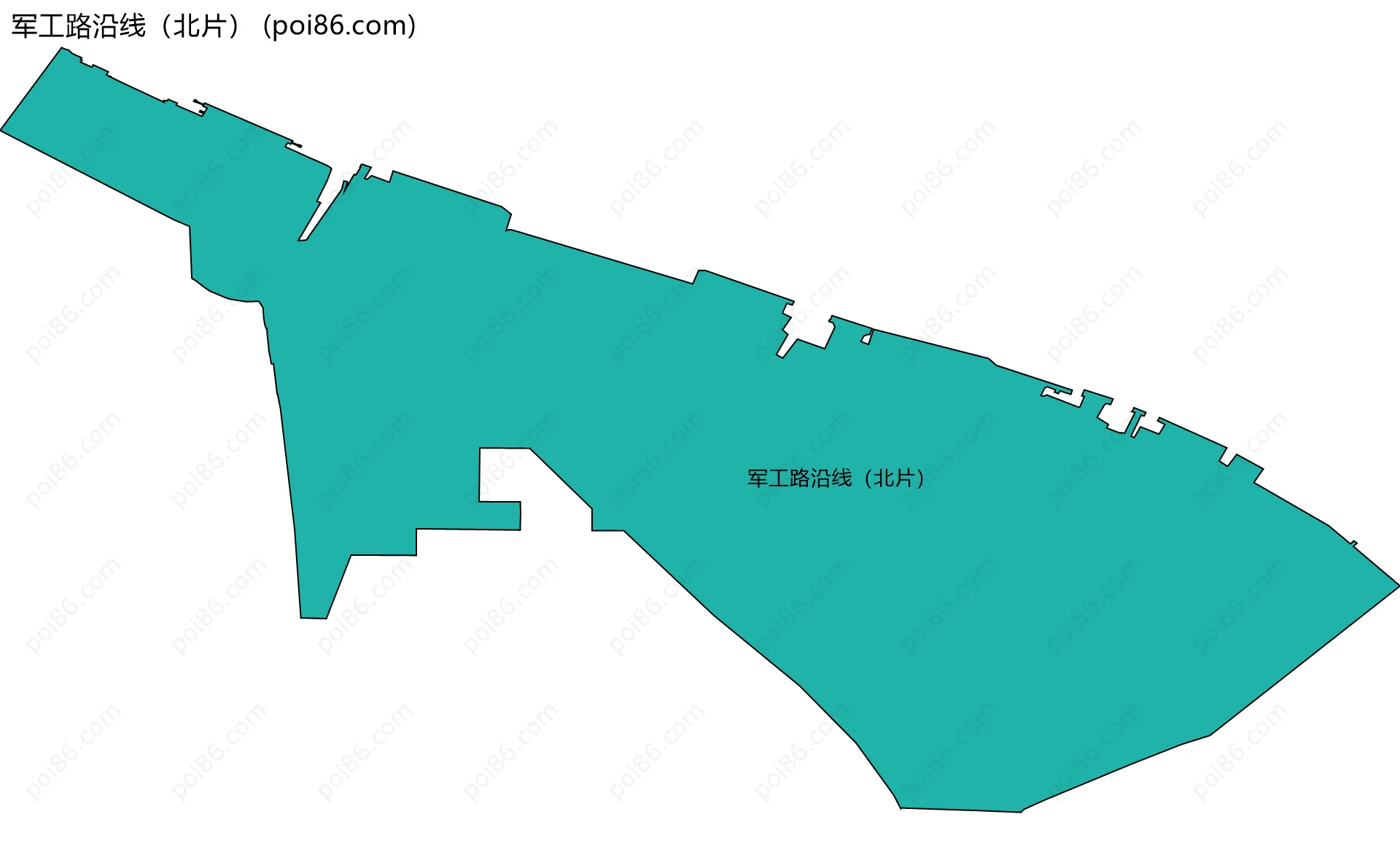 军工路沿线（北片）边界地图