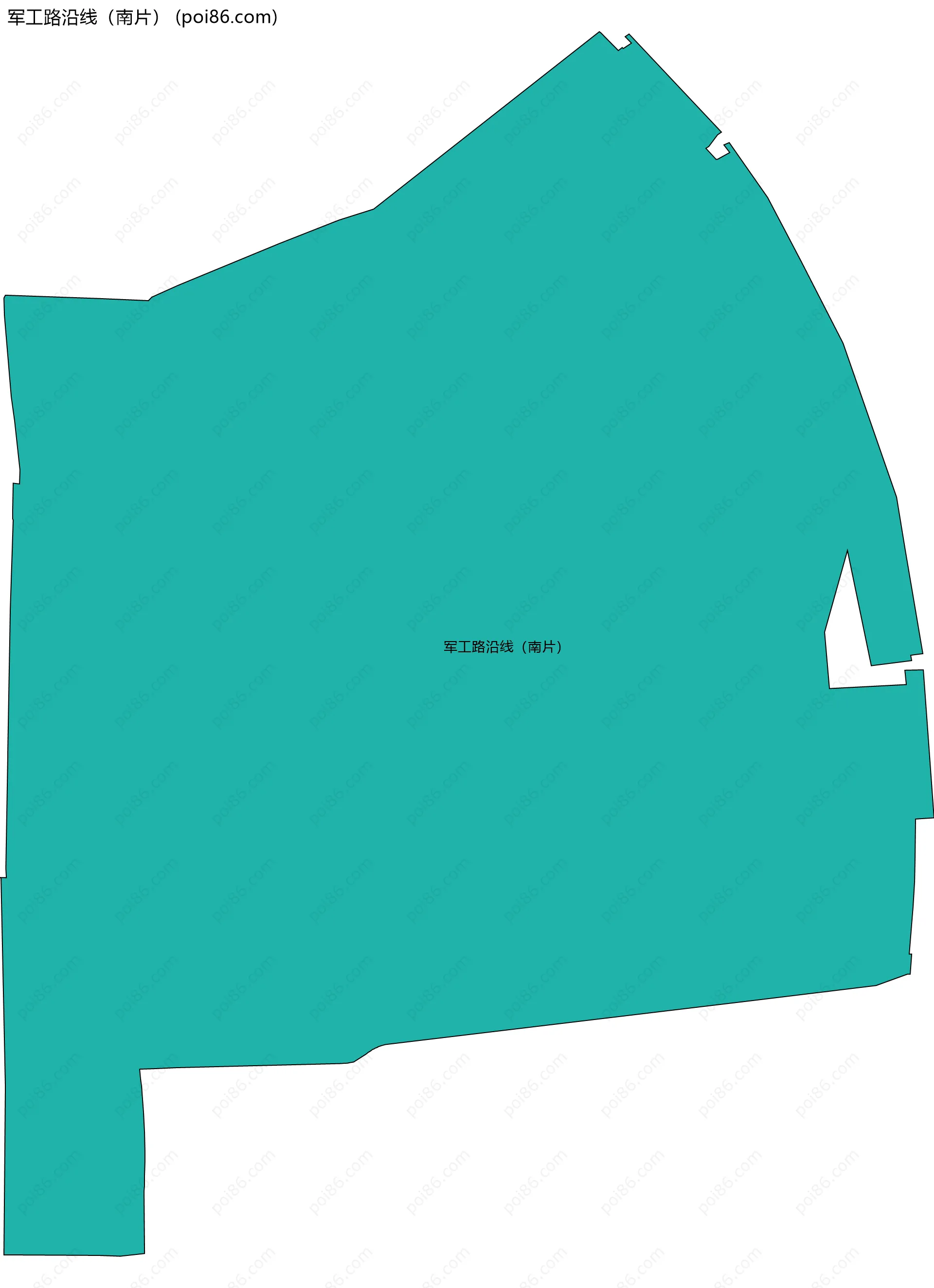 军工路沿线（南片）边界地图