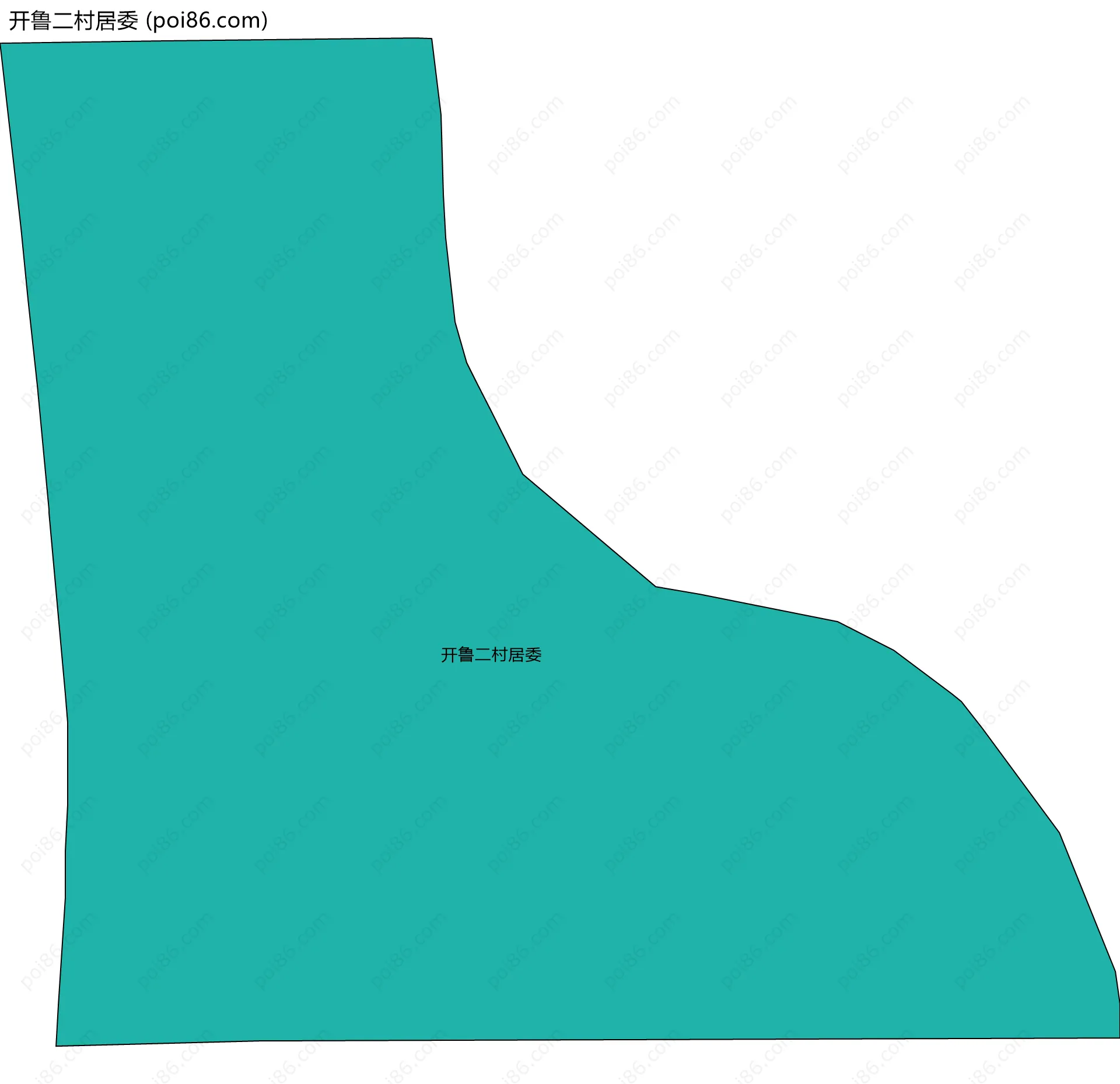 开鲁二村居委边界地图