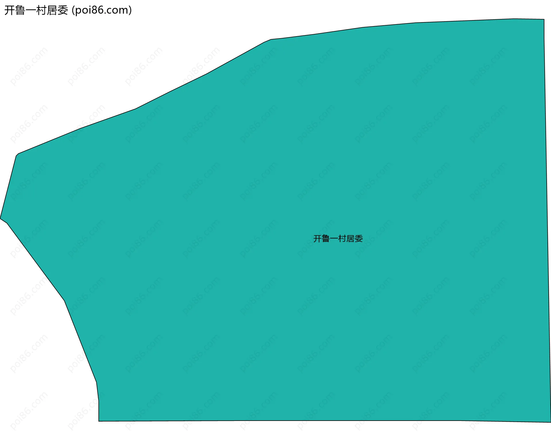 开鲁一村居委边界地图