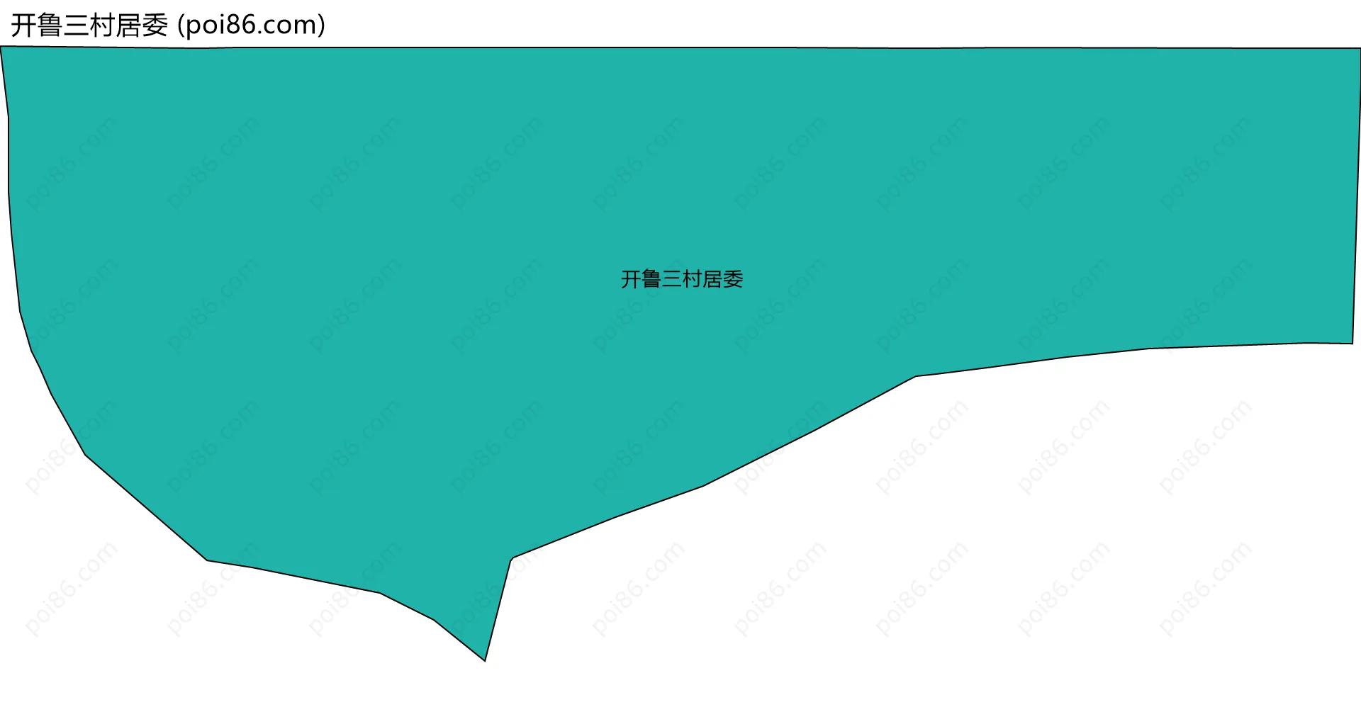开鲁三村居委边界地图