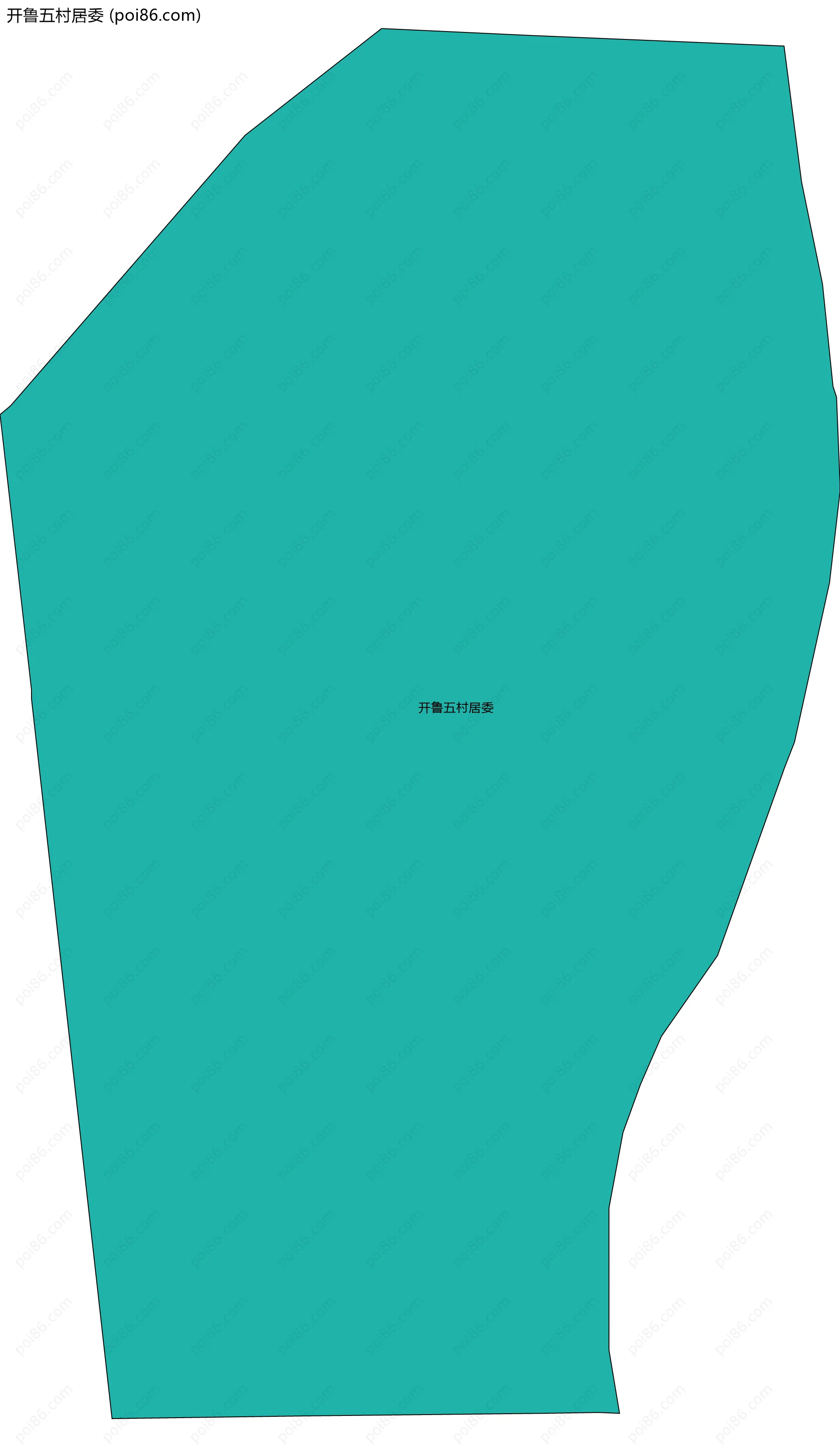 开鲁五村居委边界地图