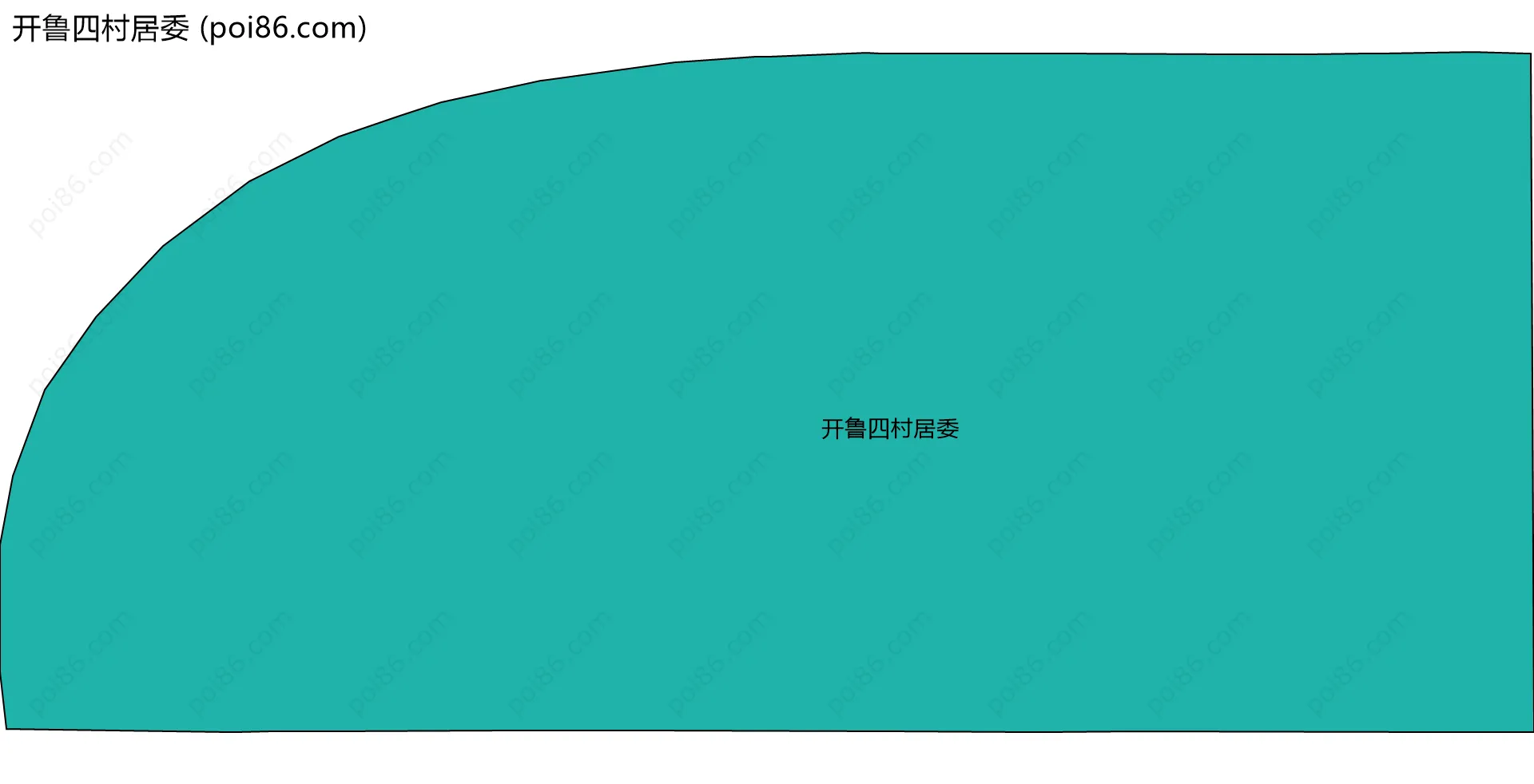 开鲁四村居委边界地图