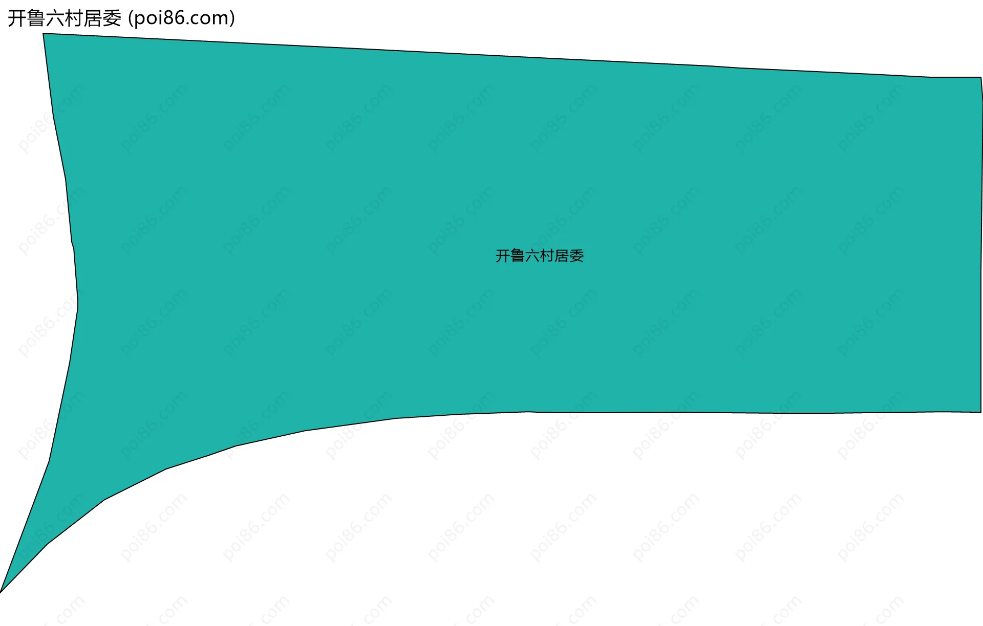 开鲁六村居委边界地图