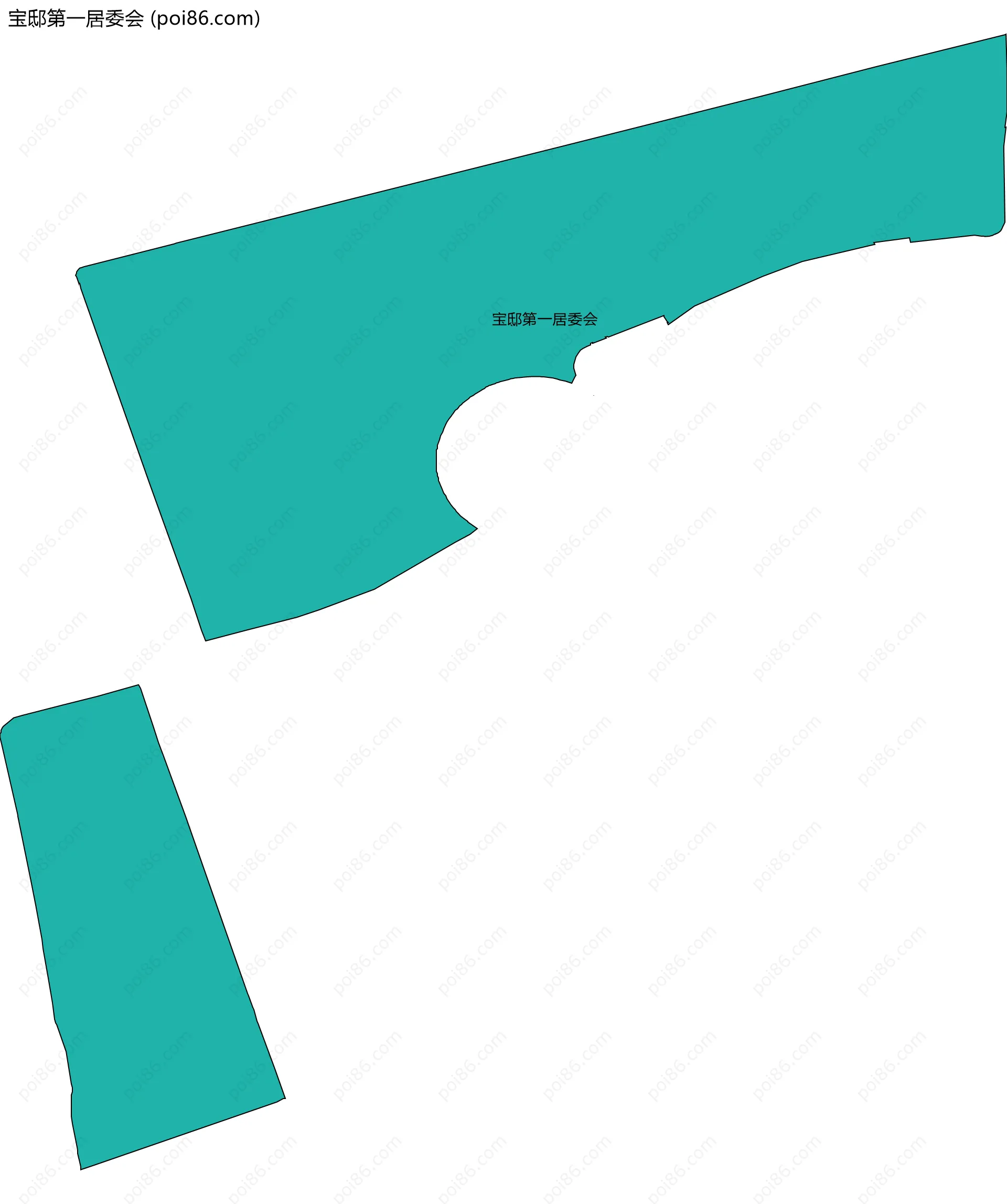 宝邸第一居委会边界地图