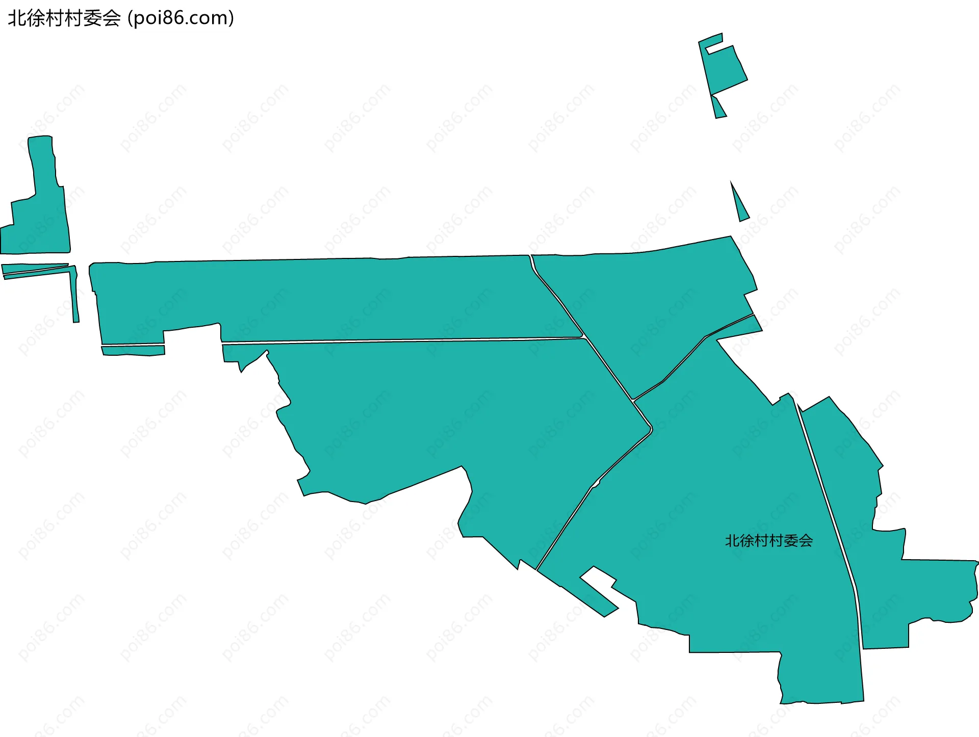 北徐村村委会边界地图