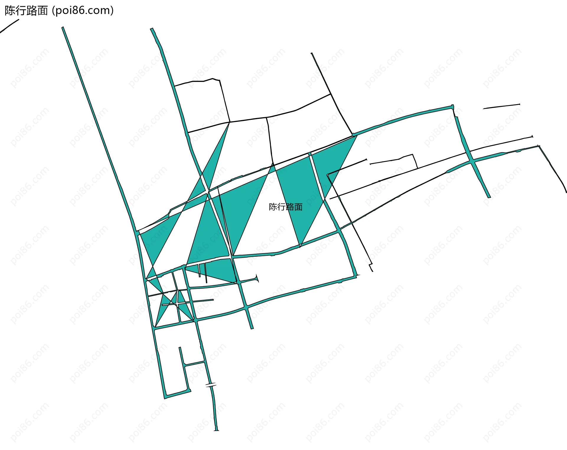 陈行路面边界地图