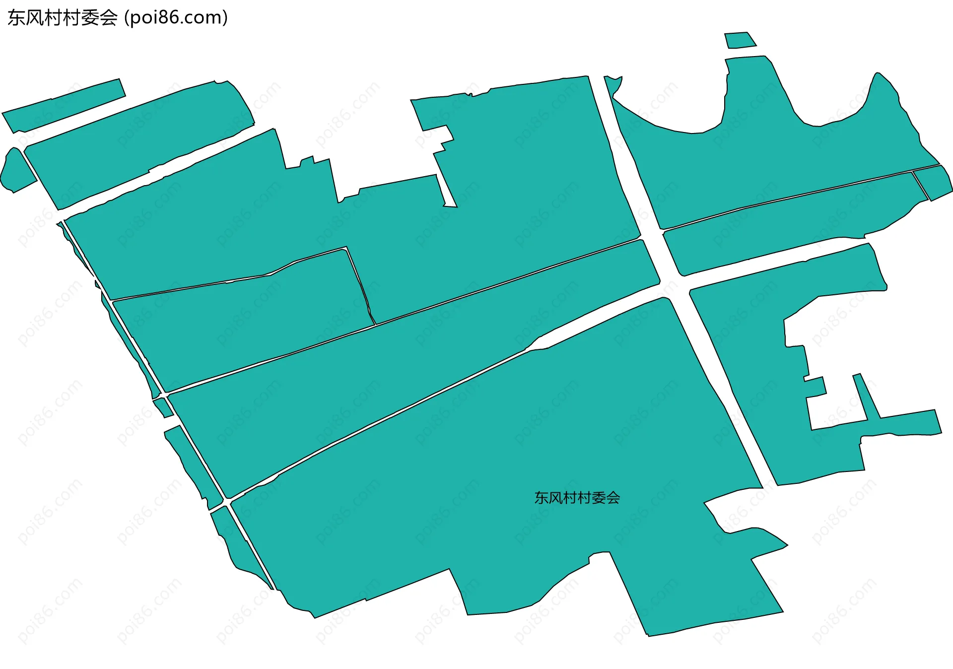 东风村村委会边界地图