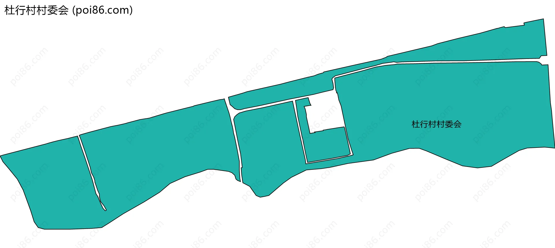 杜行村村委会边界地图