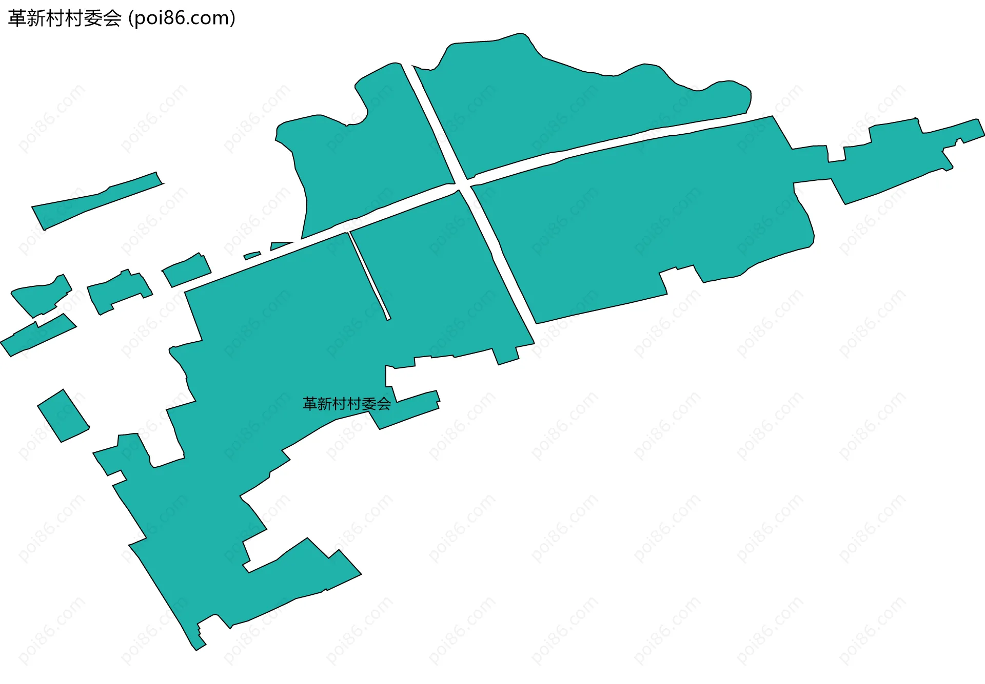革新村村委会边界地图