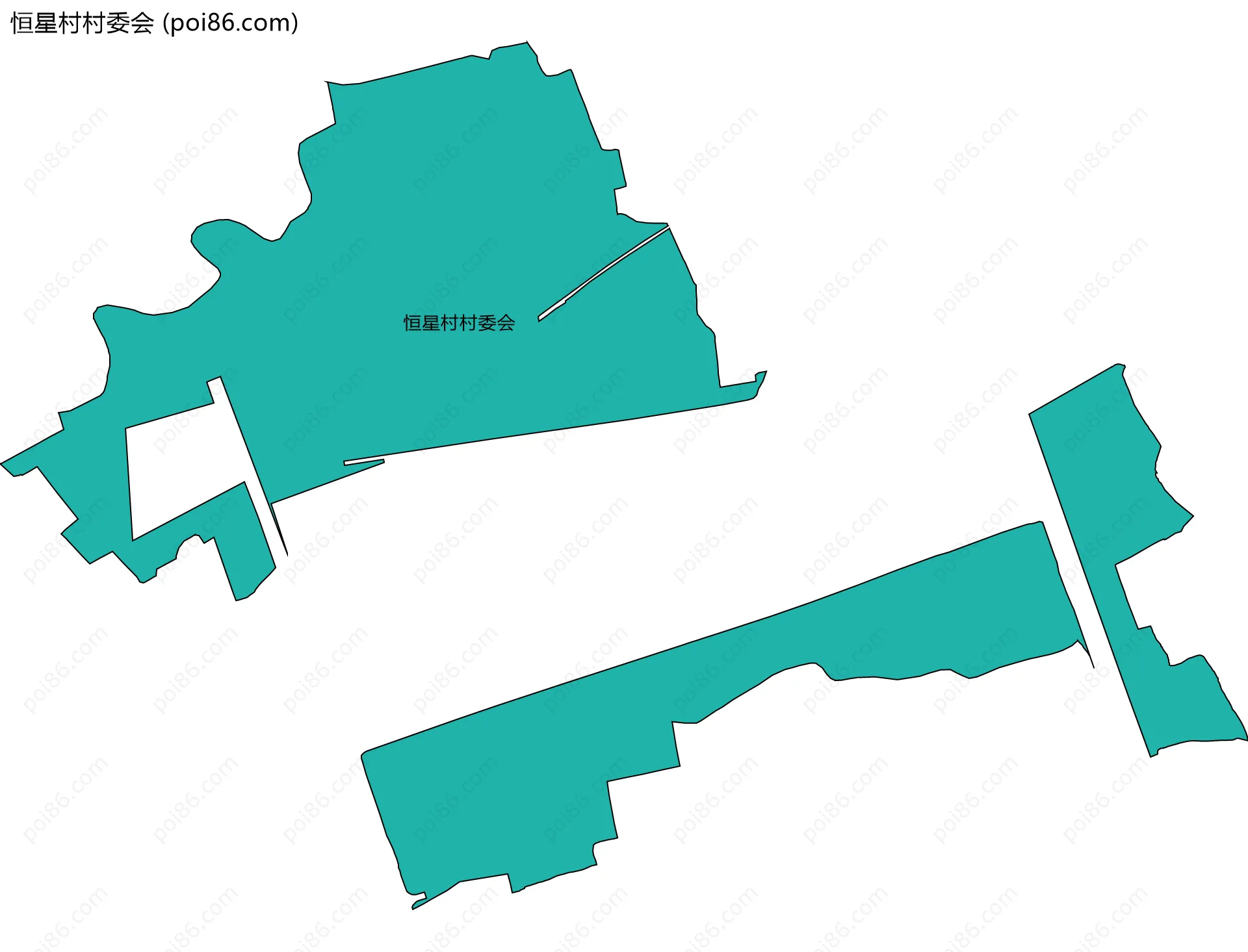 恒星村村委会边界地图